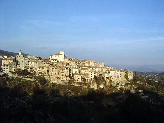 Tourettes Sur Loop, beautiful perched village in Provence where Florida Flute Orchestra performed, 2005