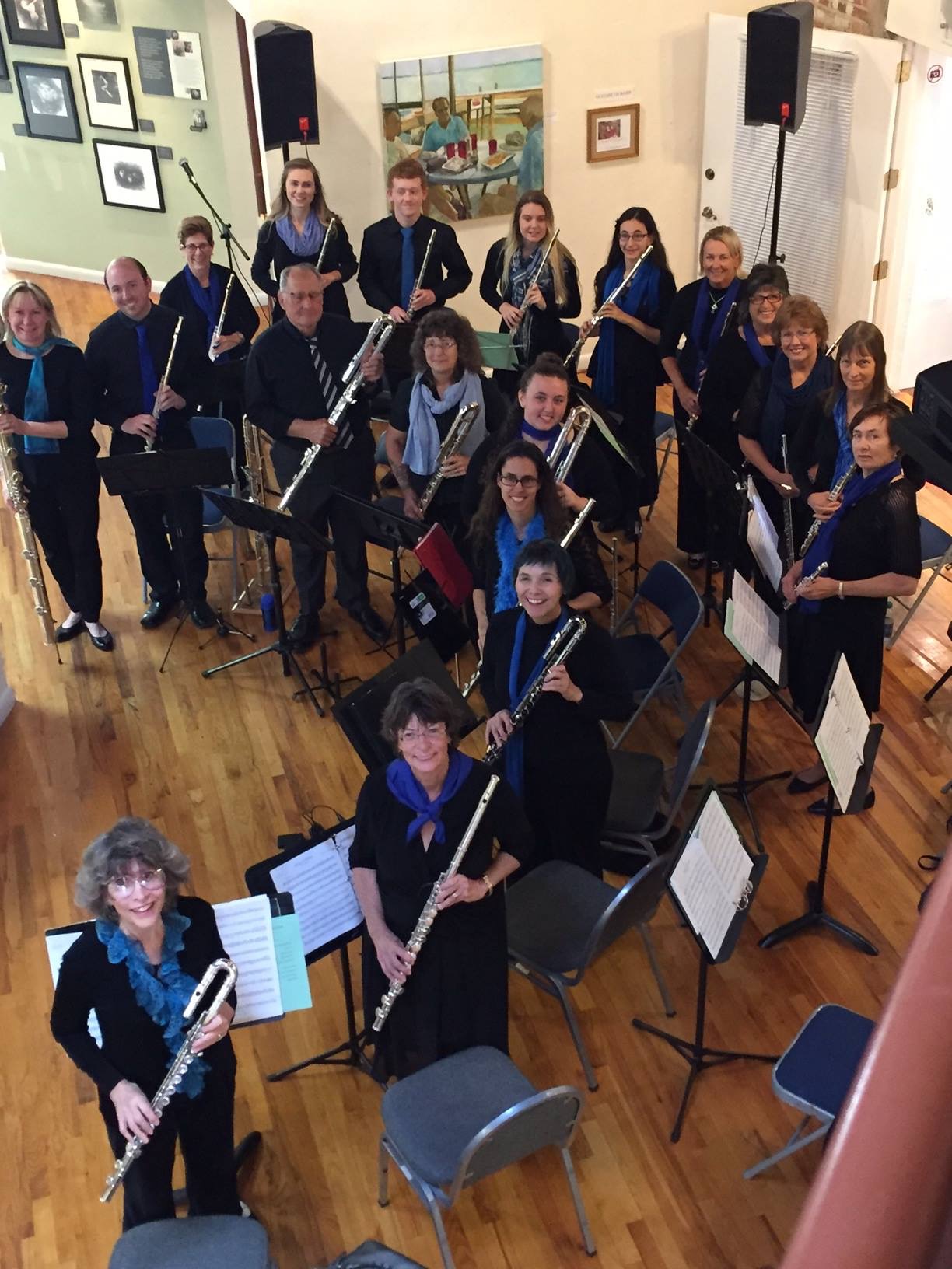 Daytona State College and Community Flute Choir at The Hub Art Gallery in New Smyrna Beach, FL