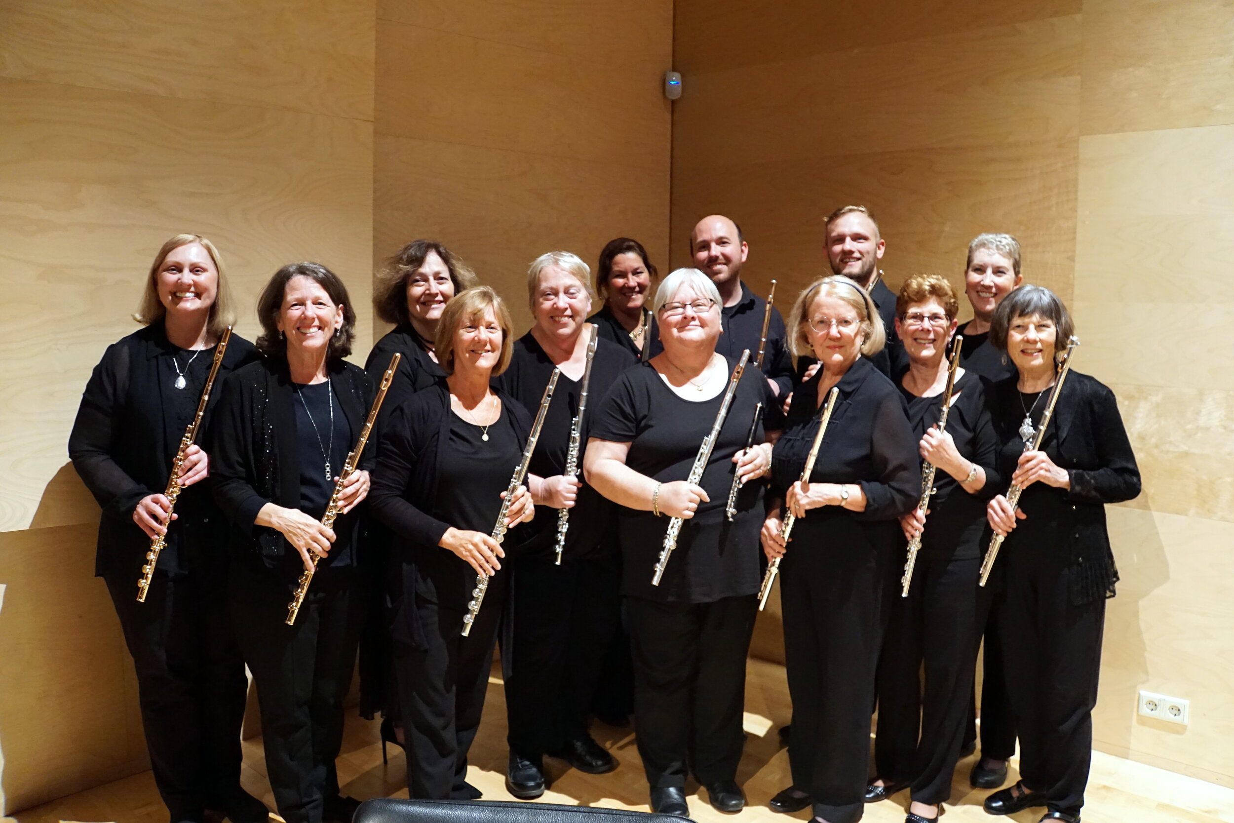 Concert flutes before concert in Hof Cultural Center in Akureyri.