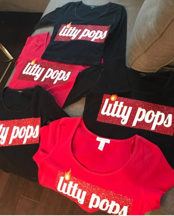 Litty Pops Glitter Girl (Crop Tops & Baby Tees) 
