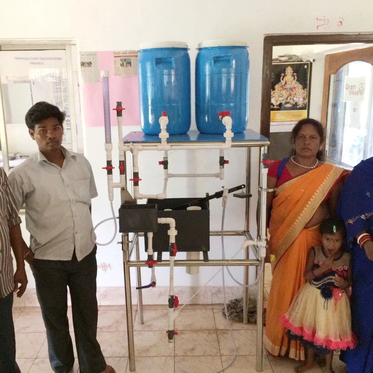 Hydrodoser used to disinfect drinking water in the village of Lahanda.