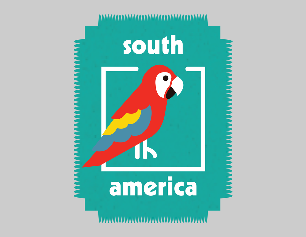 South America "stamp" designed for Zue