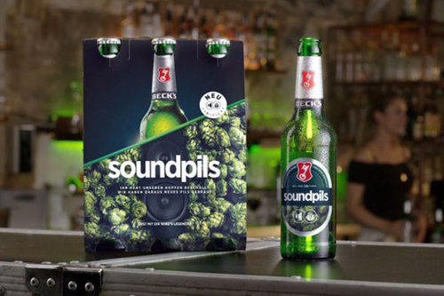 Beck’s gets personal with its customers by using a sound box set up in Berlin allowing people to speak to the hops at the hop farm in Germany’s Hallertau region. A special edition was brewed with the hops exposed to the sound, Beck’s Soundpils.    Click for Video Ad