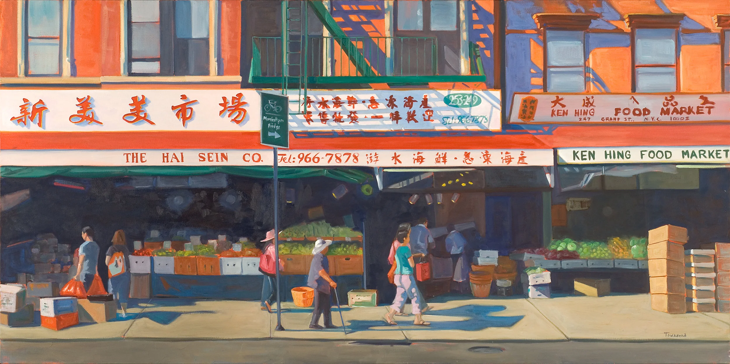 Chinatown | 36 x 72 Inches | Oil on Canvas