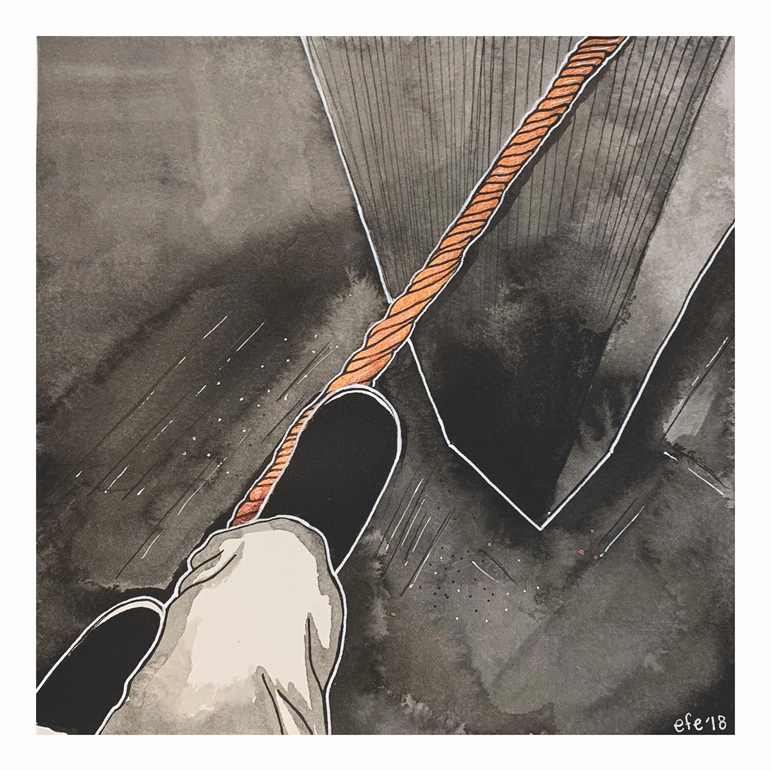 Inktober Day 20 - Acrophobia — Eman Fouad