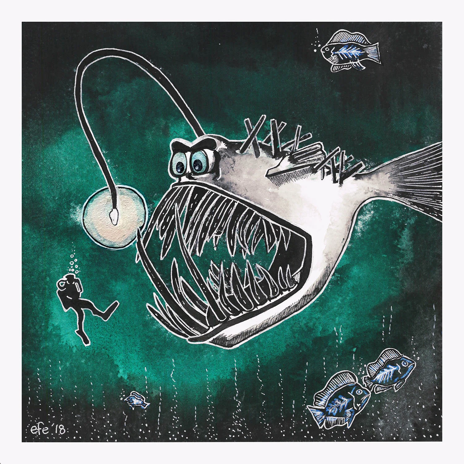 Inktober Day 04 - Ichthyophobia