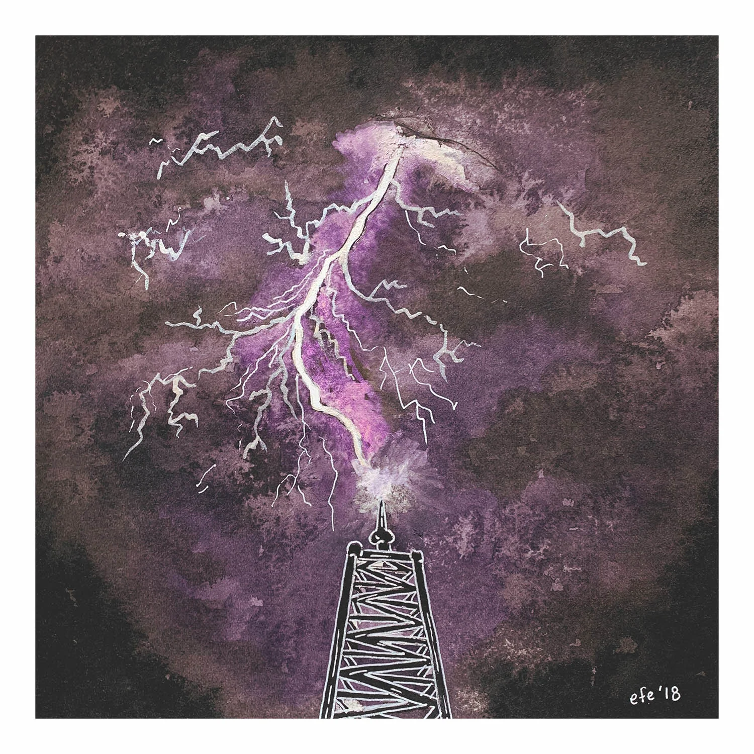 Inktober Day 03 - Astraphobia