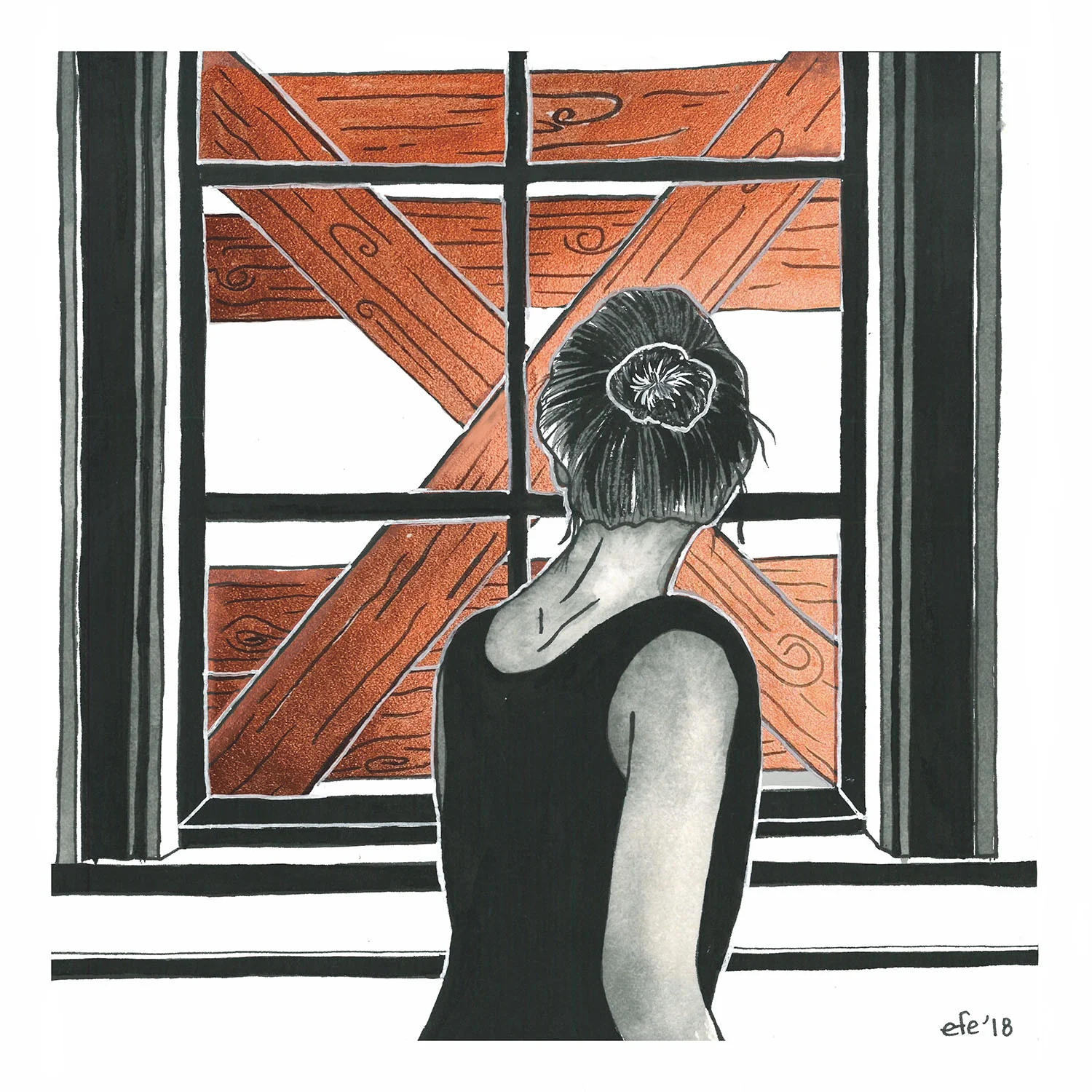 Inktober Day 24 - Agoraphobia