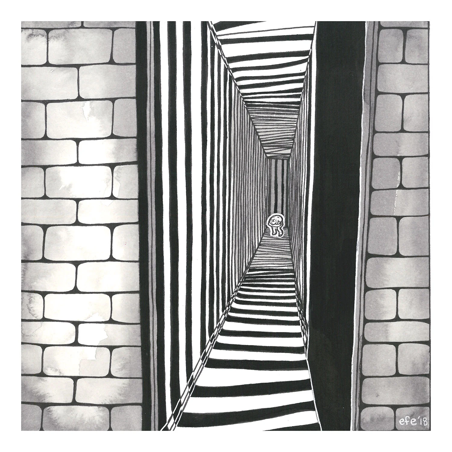 Inktober Day 28 - Claustrophobia