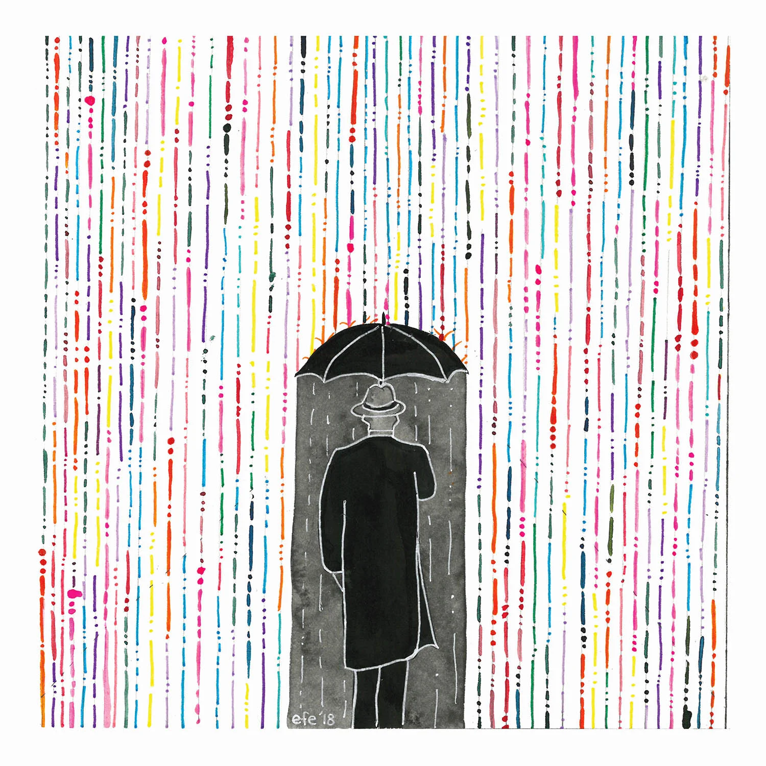 Inktober Day 09 - Chromophobia