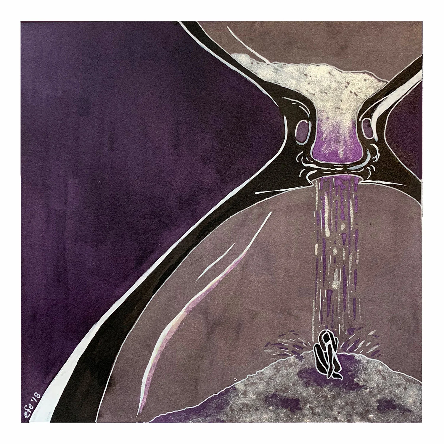 Inktober Day 12 - Chronophobia