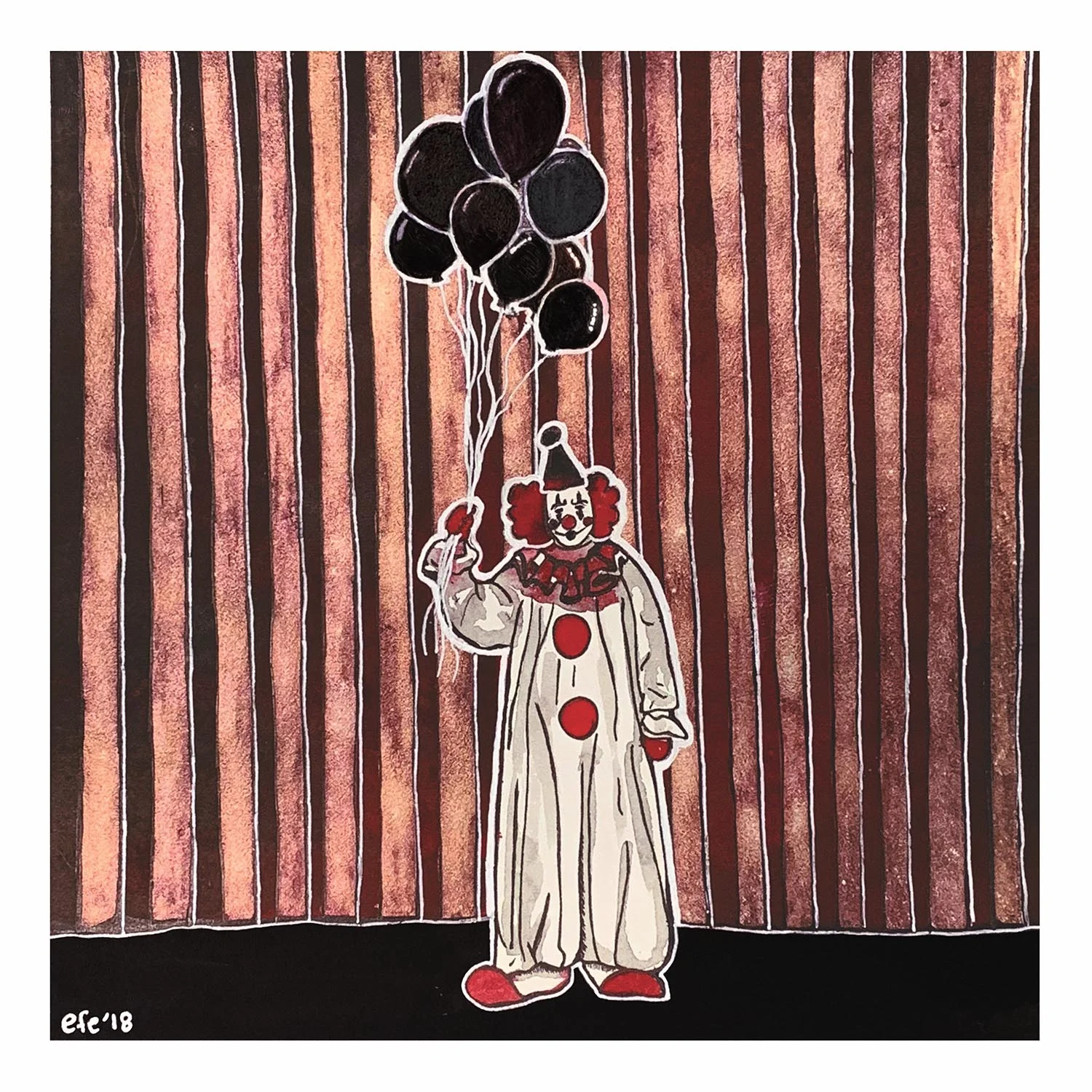 Inktober Day 18 - Coulrophobia