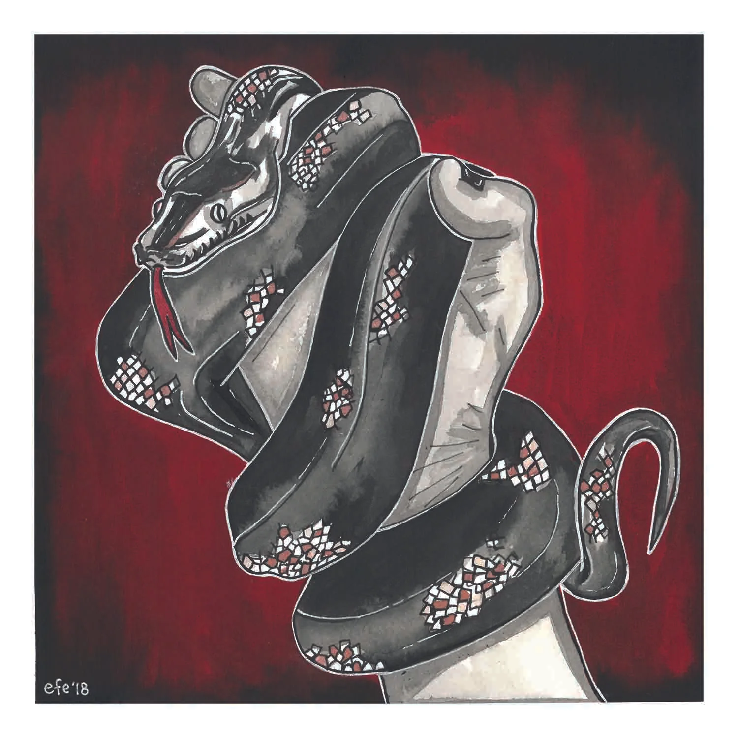 Inktober Day 05 - Ophidiophobia