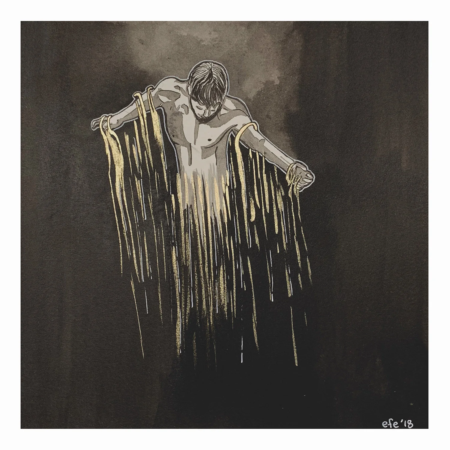 Inktober Day 11 - Athazagoraphobia