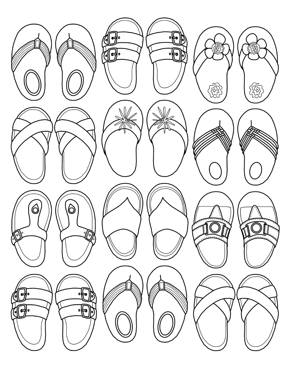 Flip Flop Coloring — Happy Leigh Designs flip-flop-coloring-happy-leigh-designs