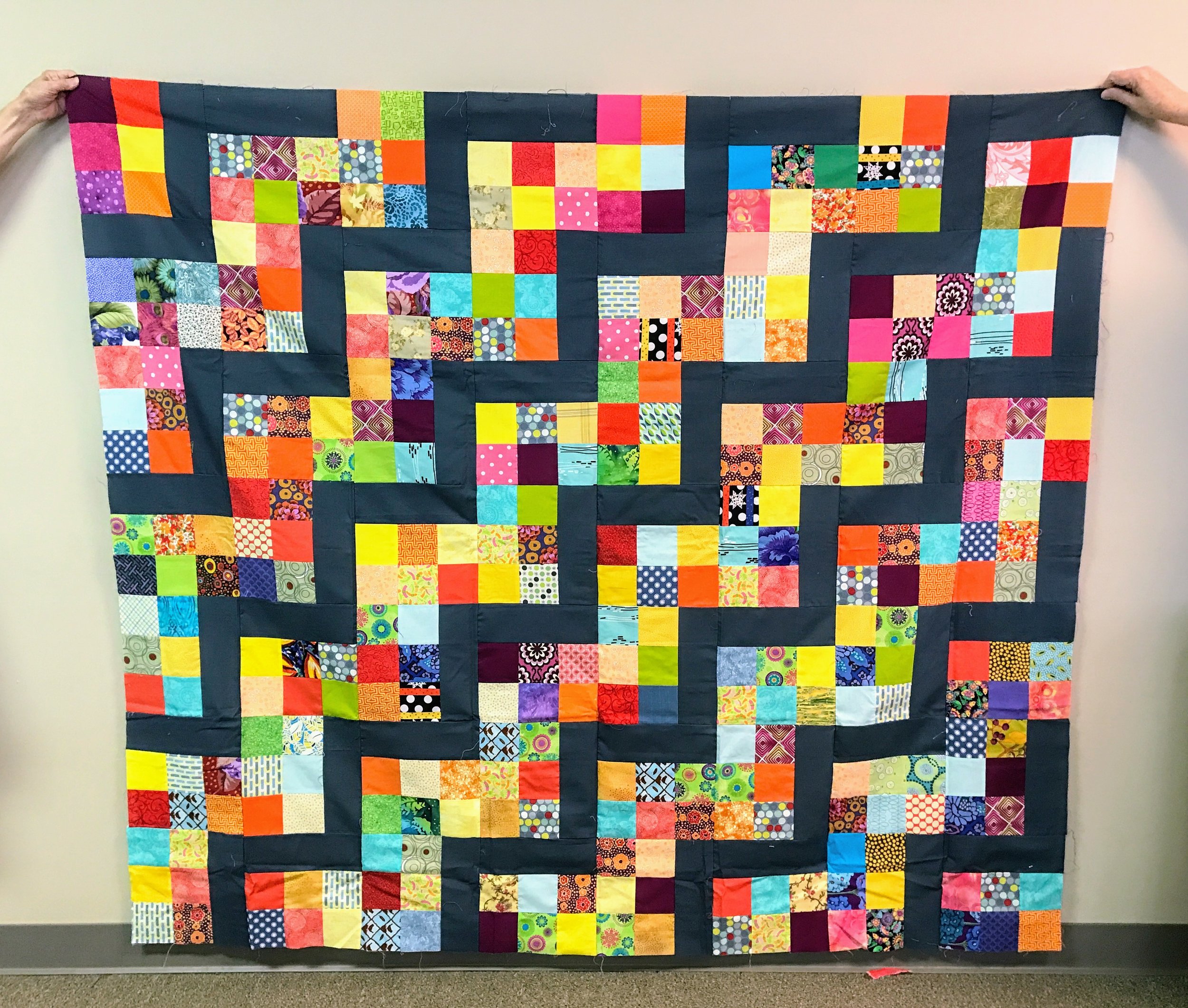 Habitat quilt top assembled by Martha Griffin