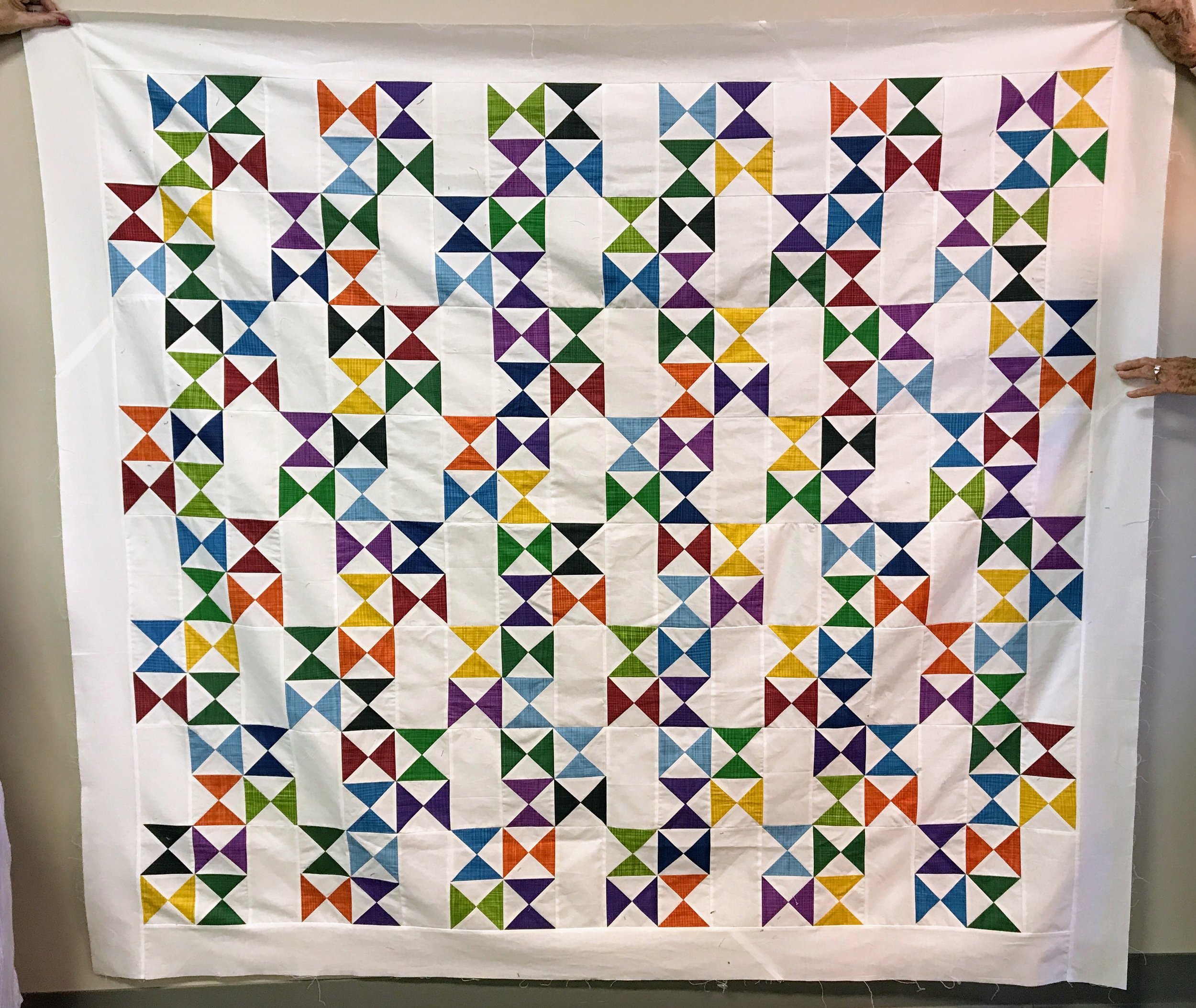 Gerry Haywood pieced this top for a Habitat for Humanity quilt