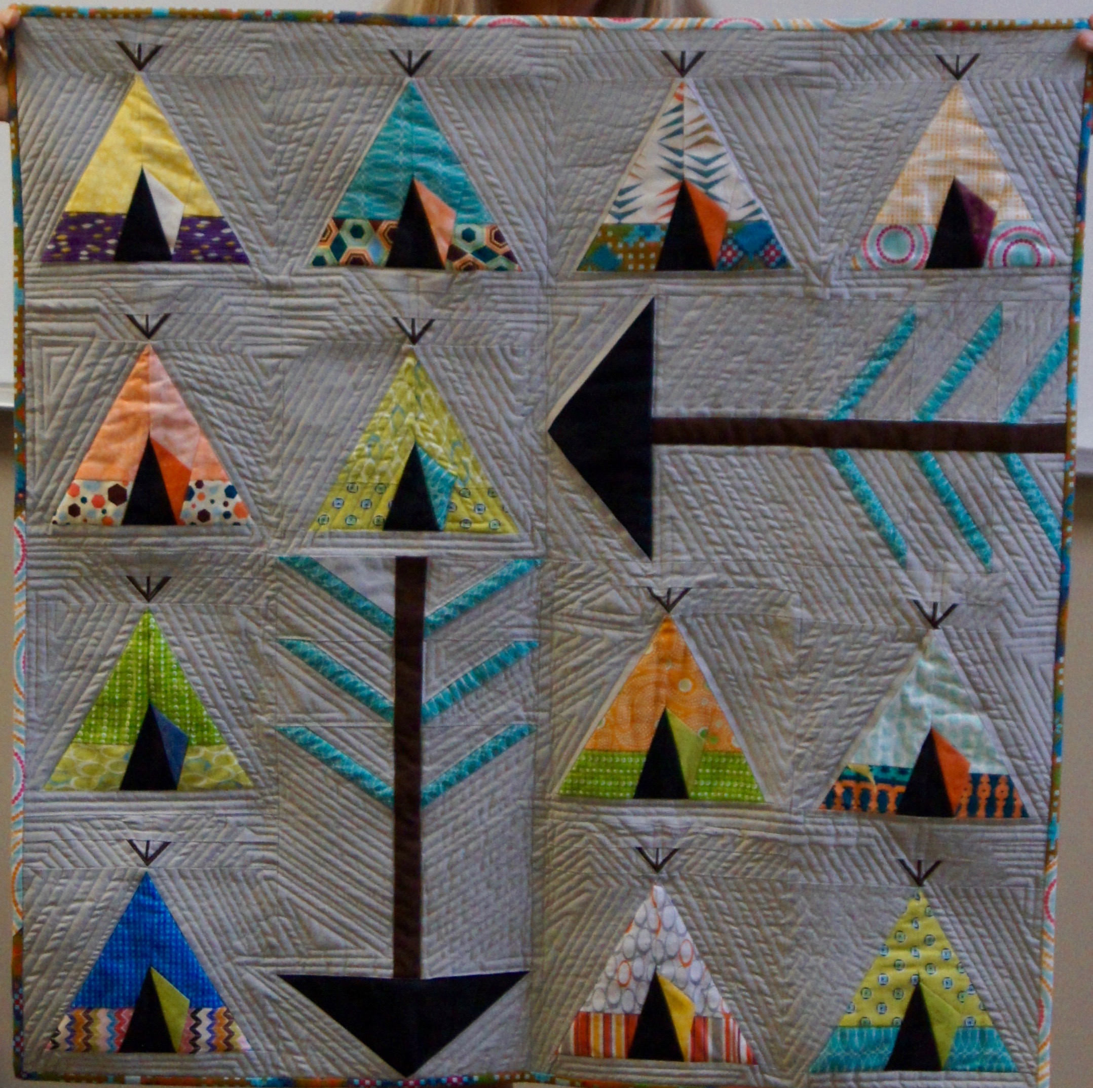 Teepee quilt by Nancy Packard