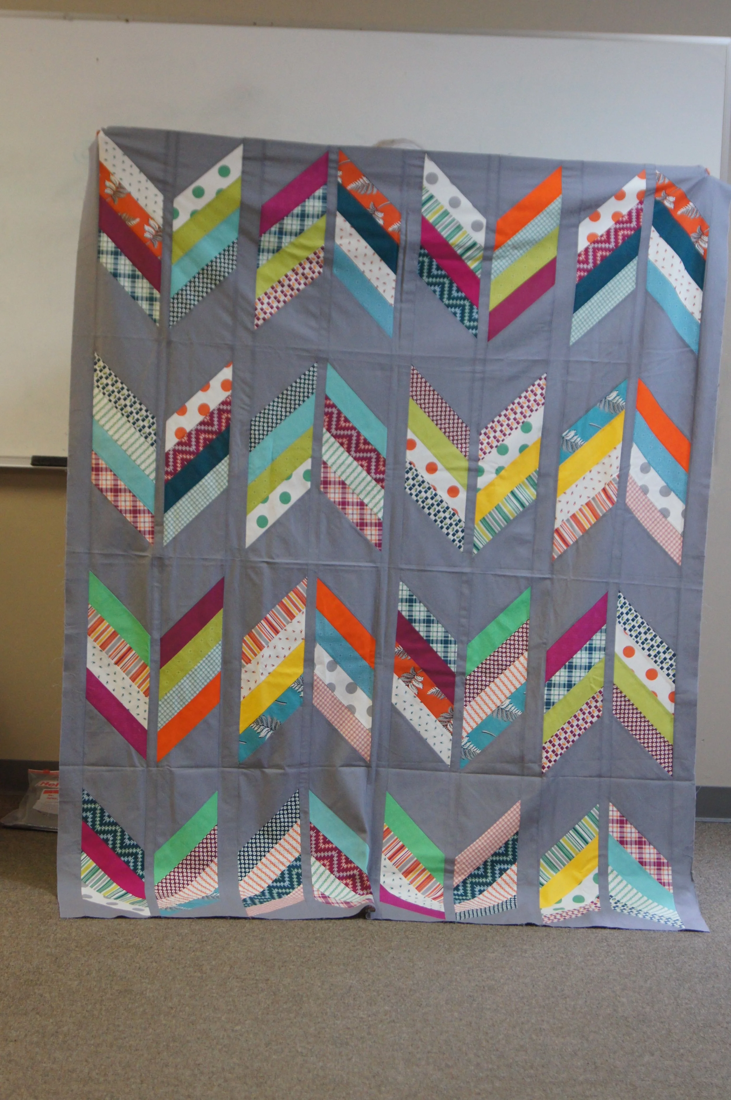 Jelly roll quilt top