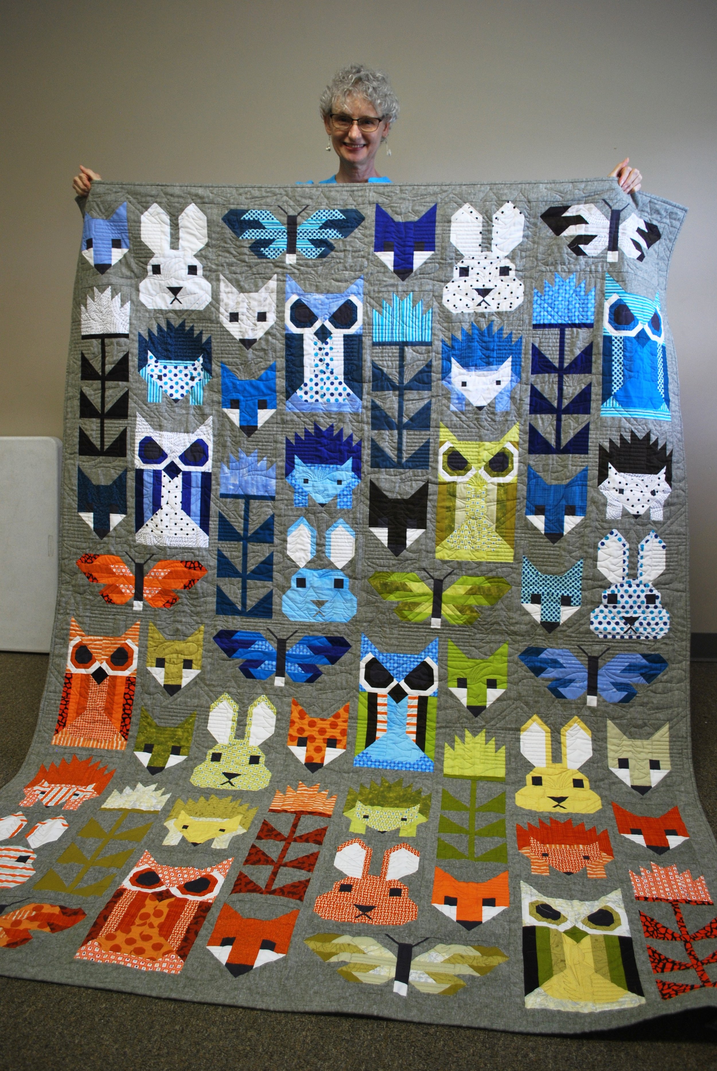 Fancy Forest quilt by Denise Ohlman (pattern by Elizabeth Hartman)