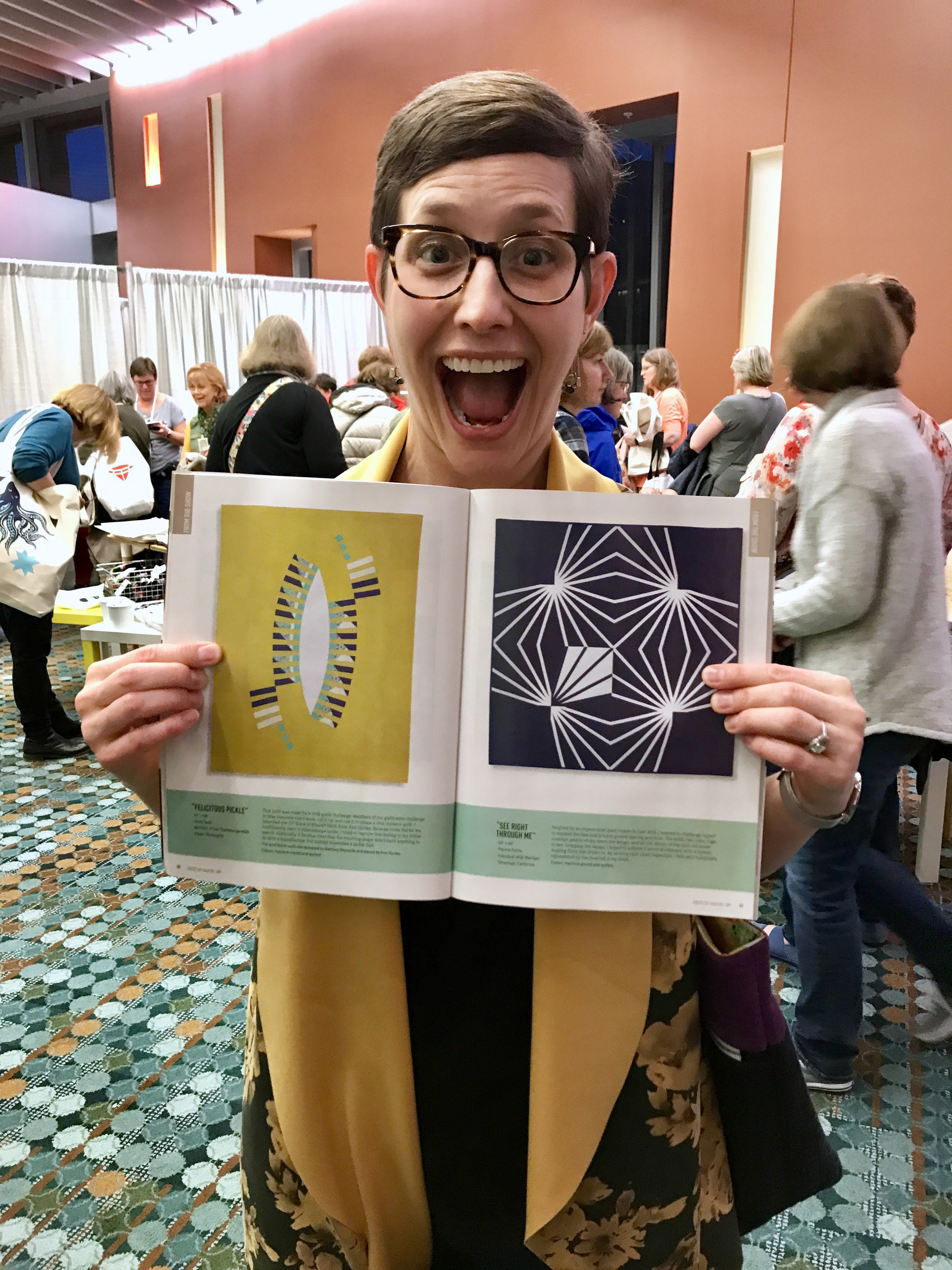 Kelly's quilt is featured in the 2019 issue of QuiltCon Magazine