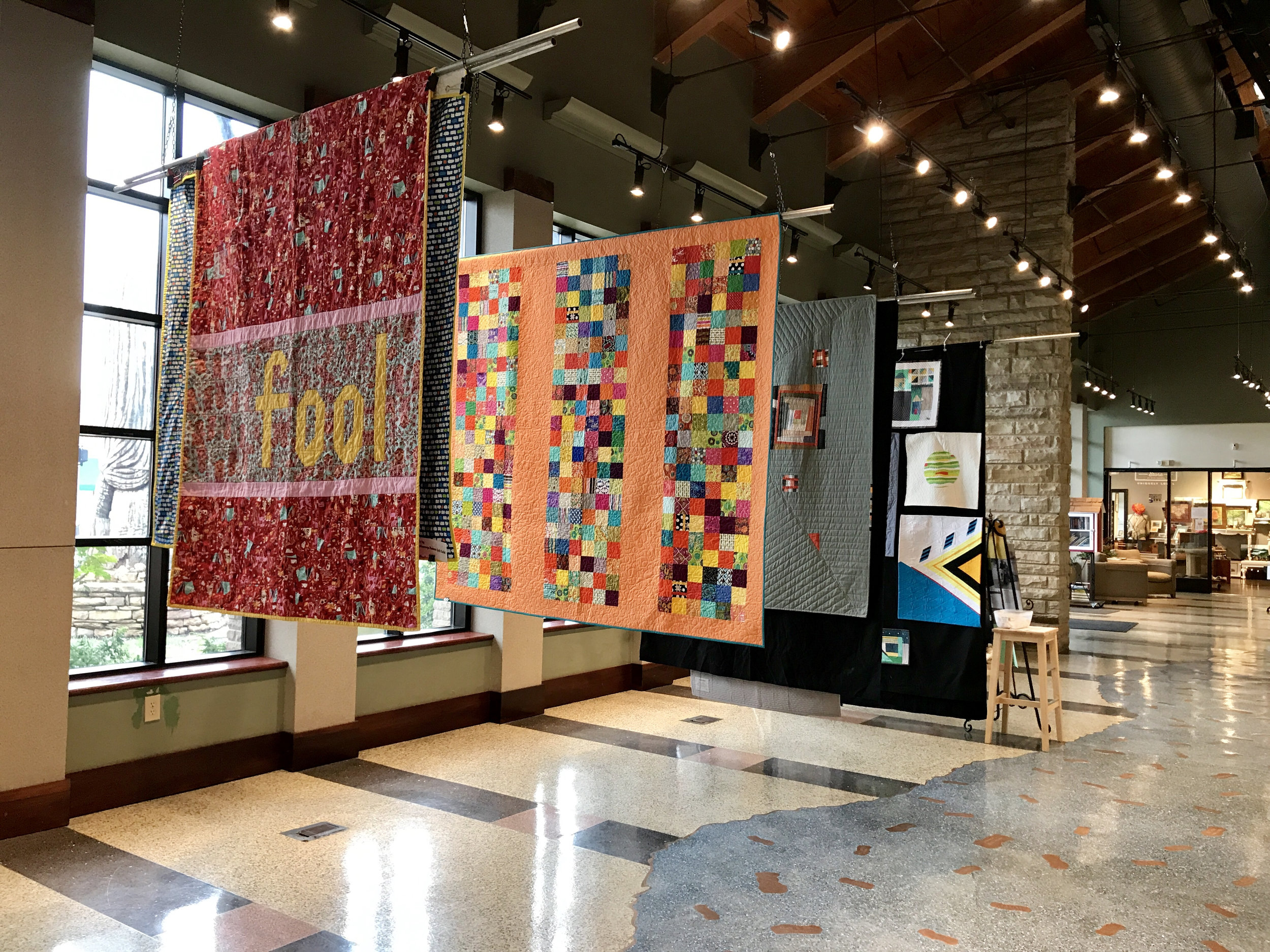 ChattMQG members’ quilts hung at the Museum Center at 5ive Points in Cleveland, TN.