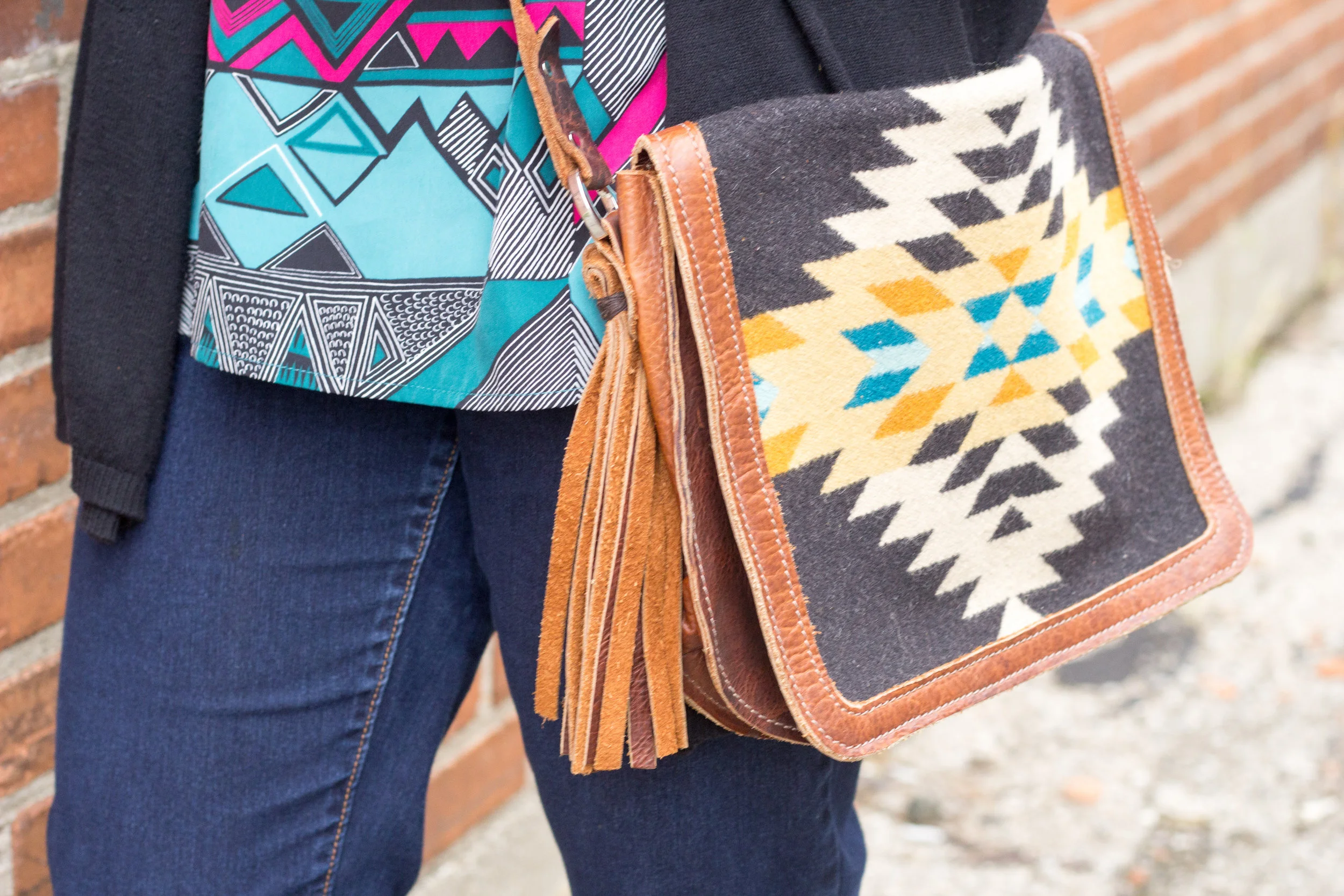 pendleton purse with fringe