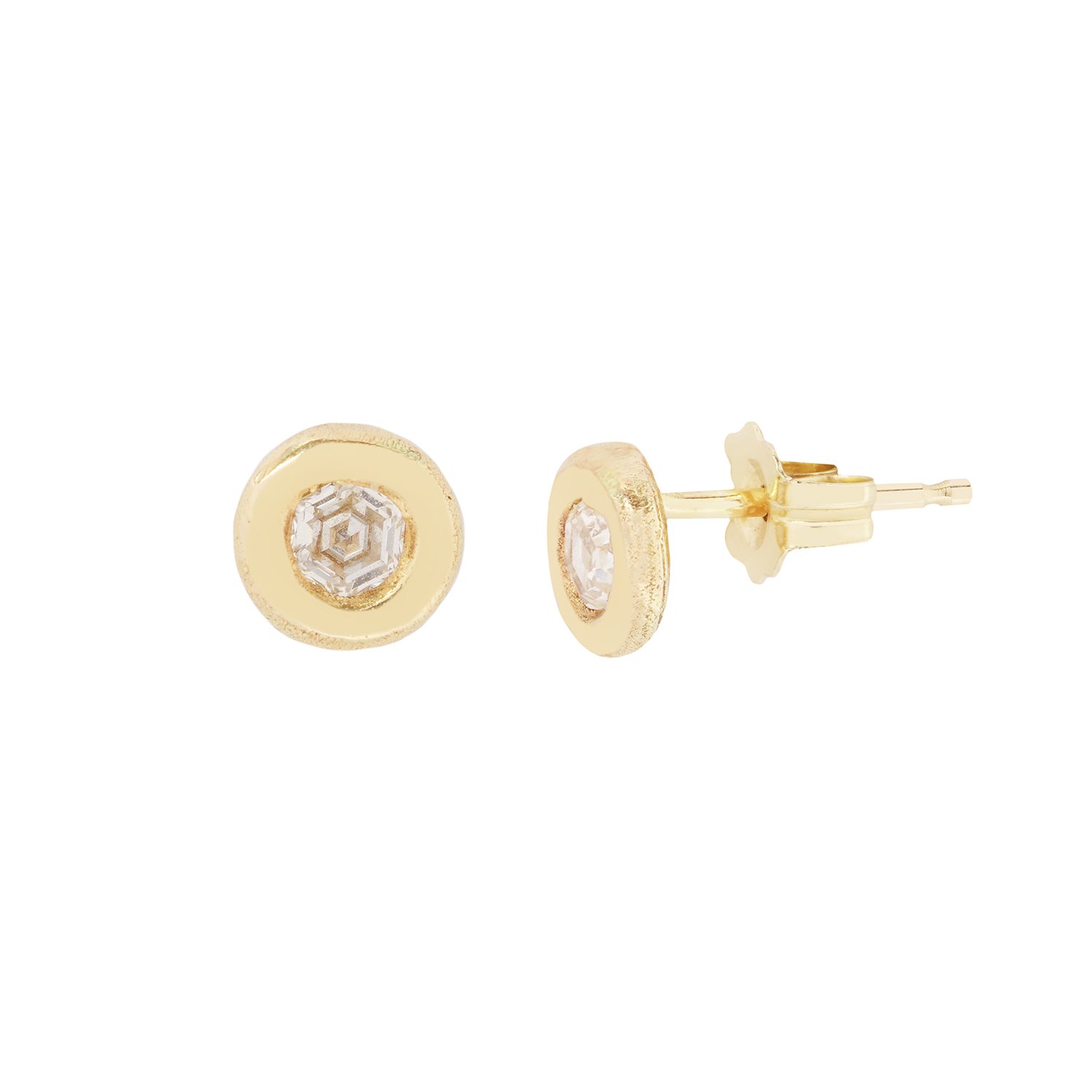 Diamond Hex Studs