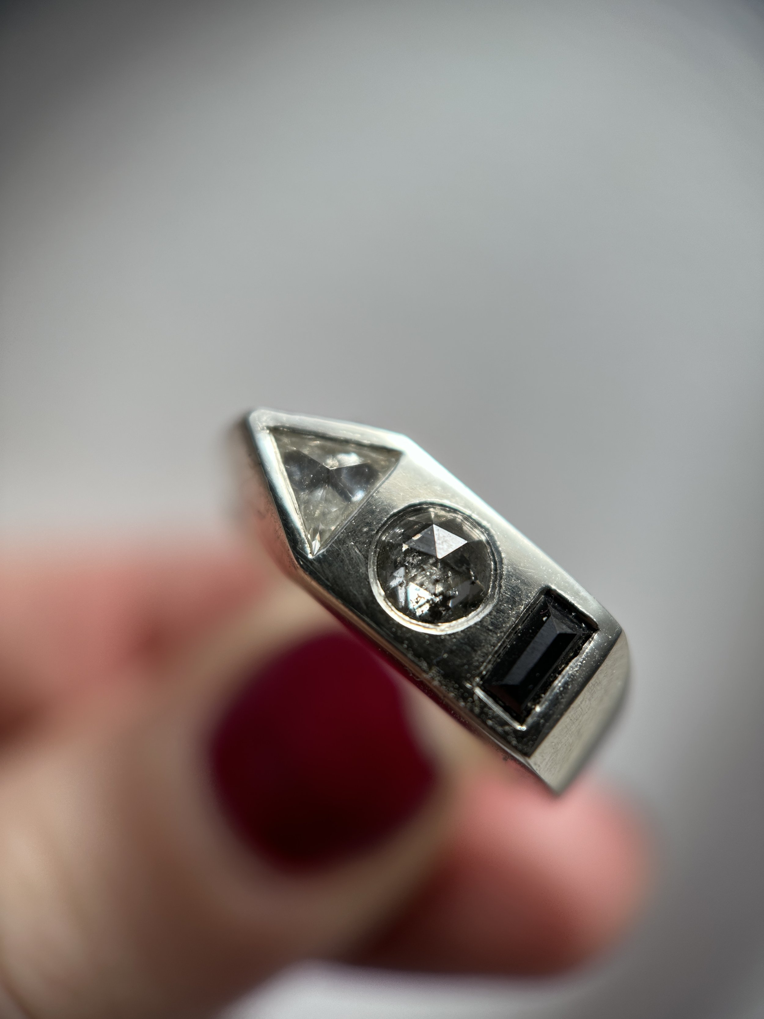 Grayscale Bauhaus Ring