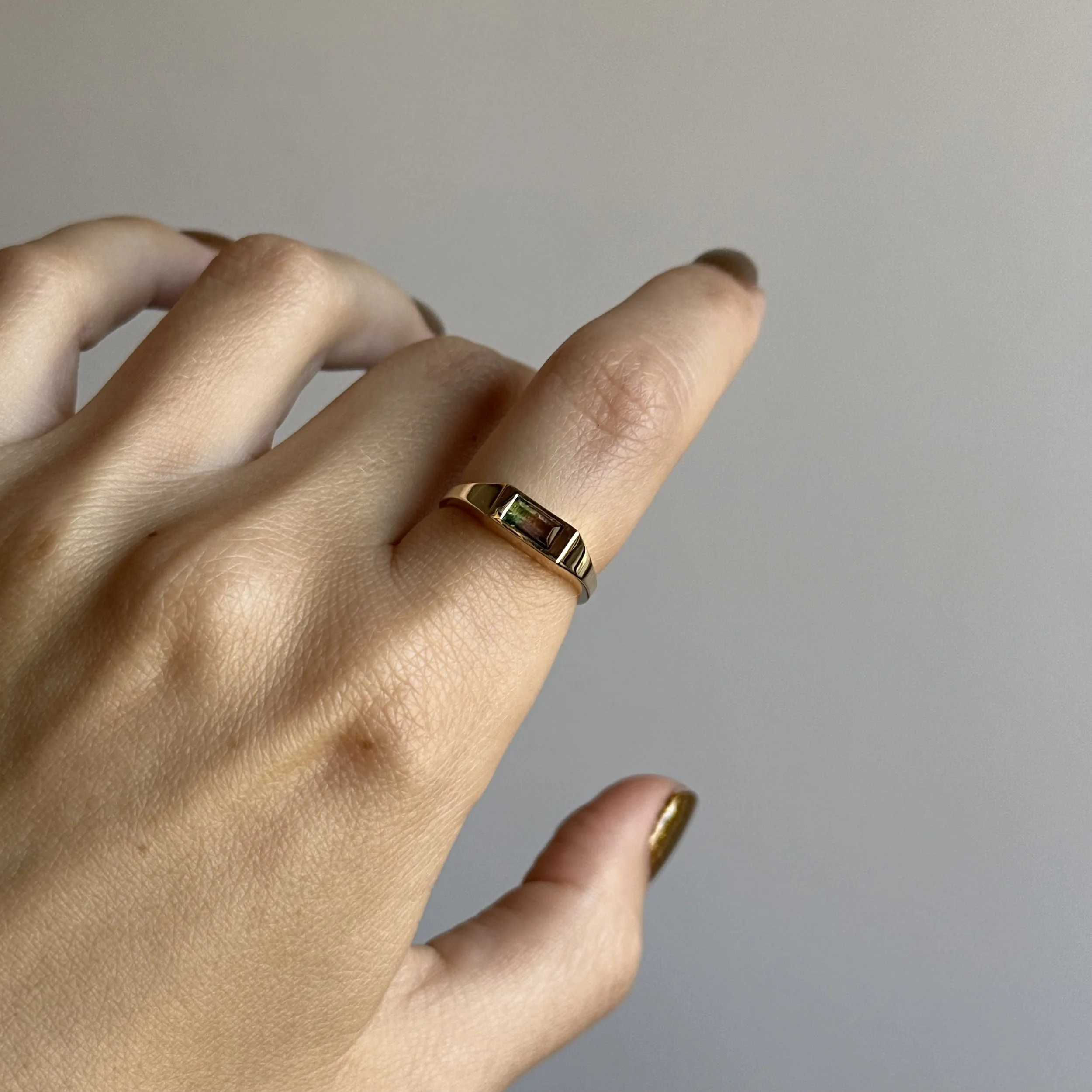 Tourmaline Baguette Solitaire