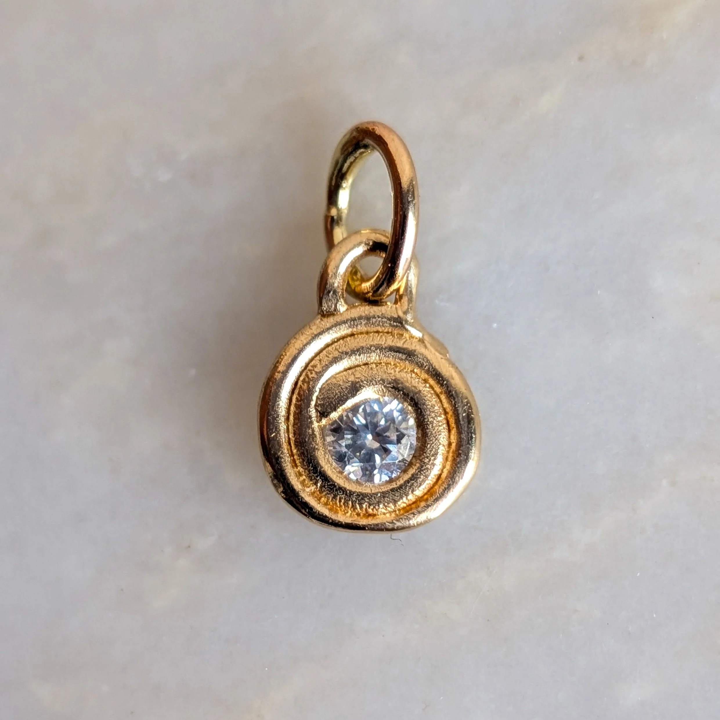 Mini Diamond Spiral Charm
