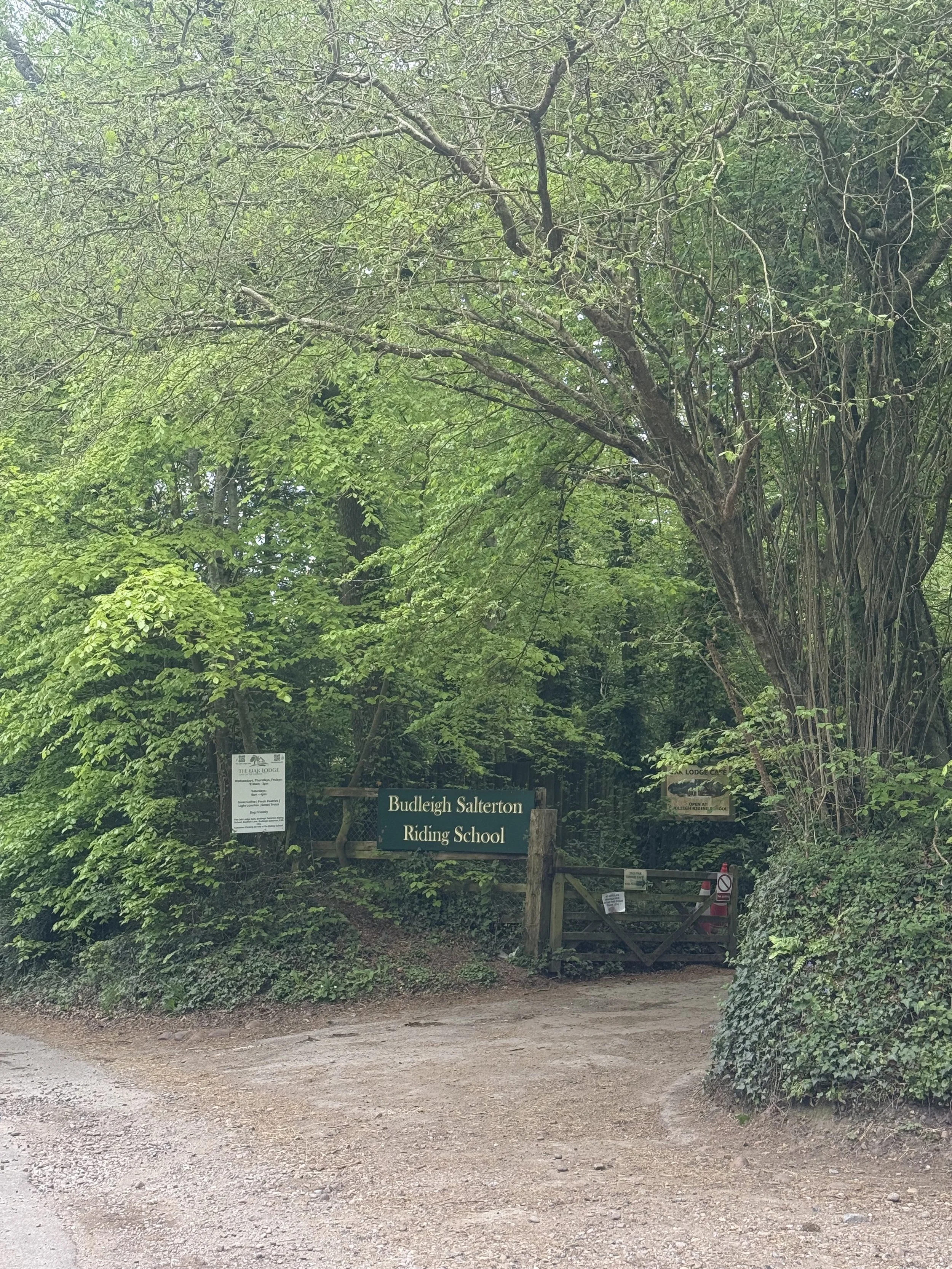 Stop for a coffee at Budleigh Riding School cafe, Oak Lodge
