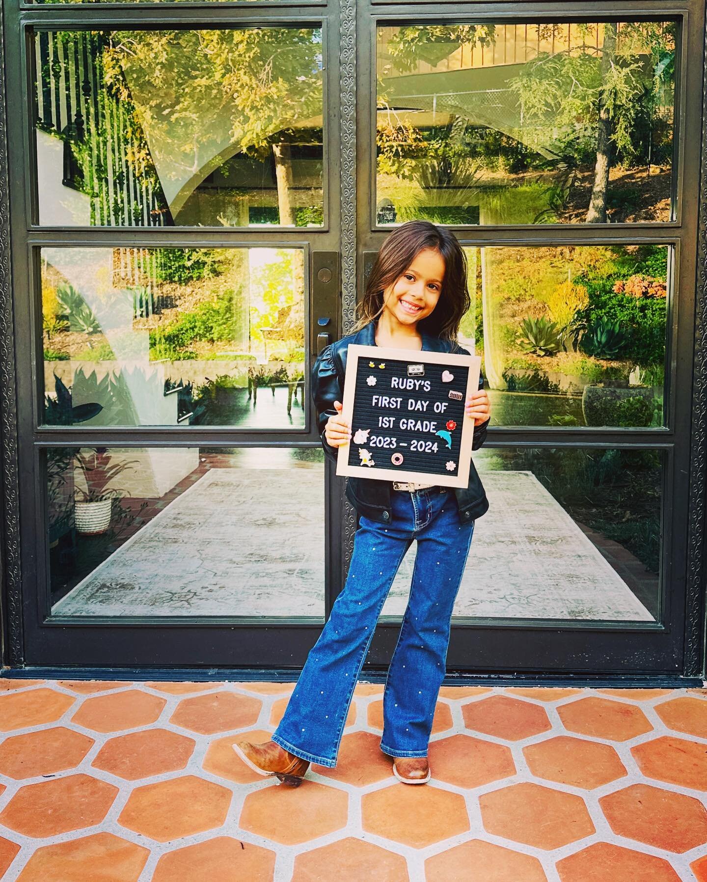 First day of 1st grade.  I&rsquo;m so proud of you Ruby!  Love you so much little bean.  #RubyAmara