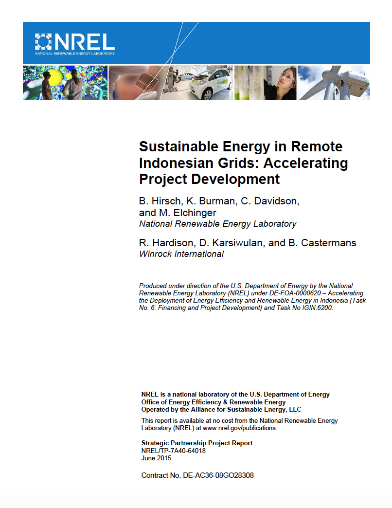 Sustainable Energy in Remote Indonesian Grids: Accelerating Project Development 