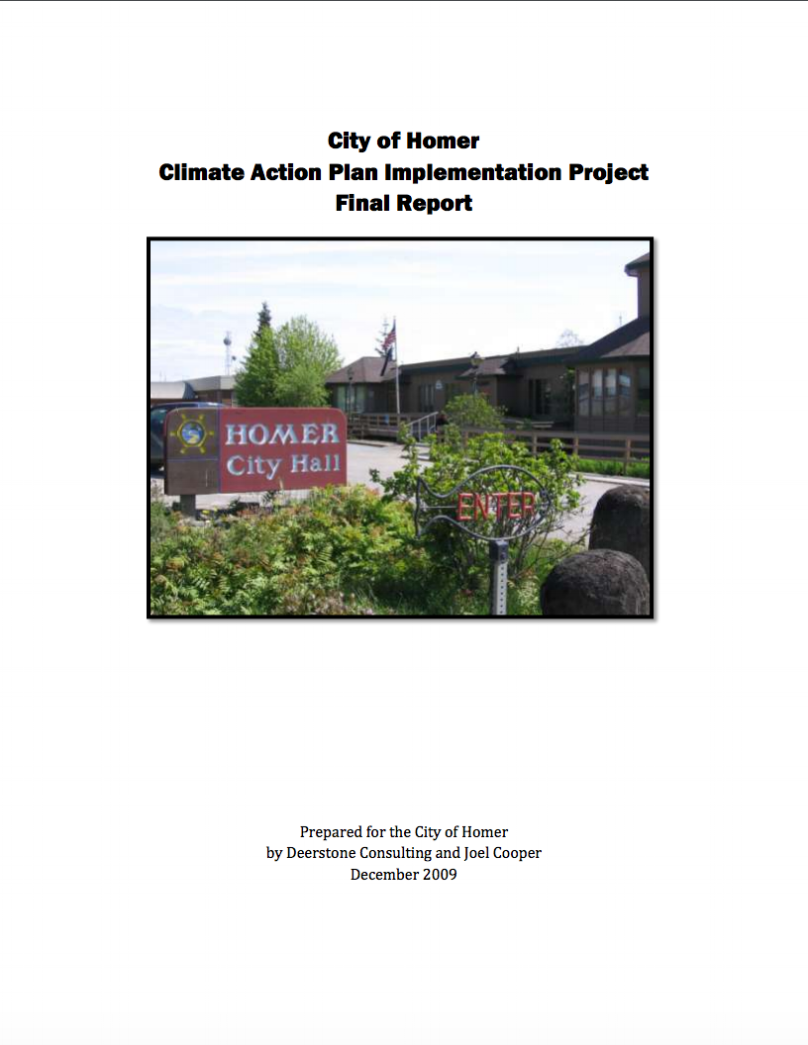 City of Homer Climate Action Plan Implementation Project Final Report 