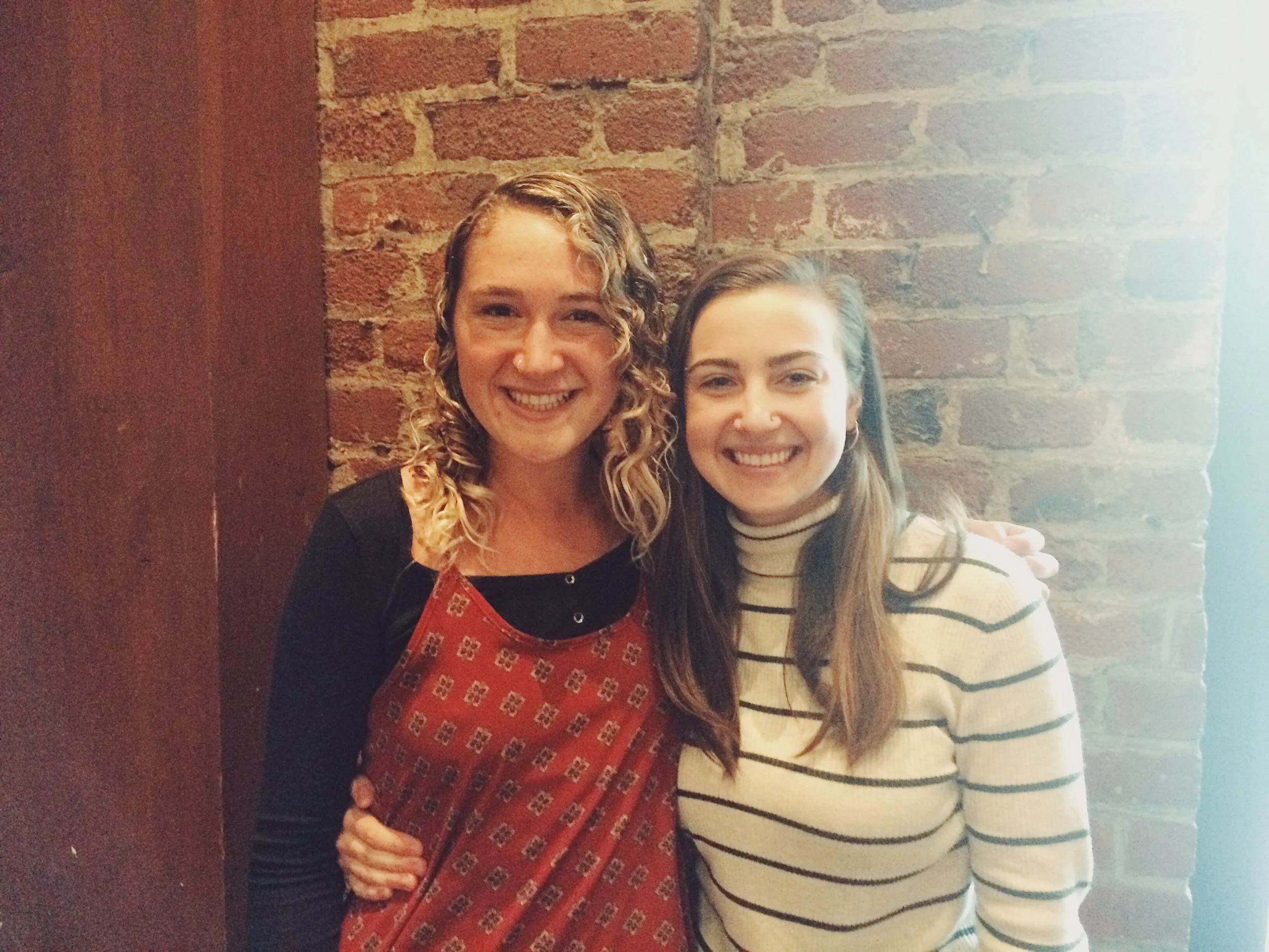 Julia Hansen (left), founder of The Yellow Tulip Project with Nikki Symanovich, president of Narratives of Hope.