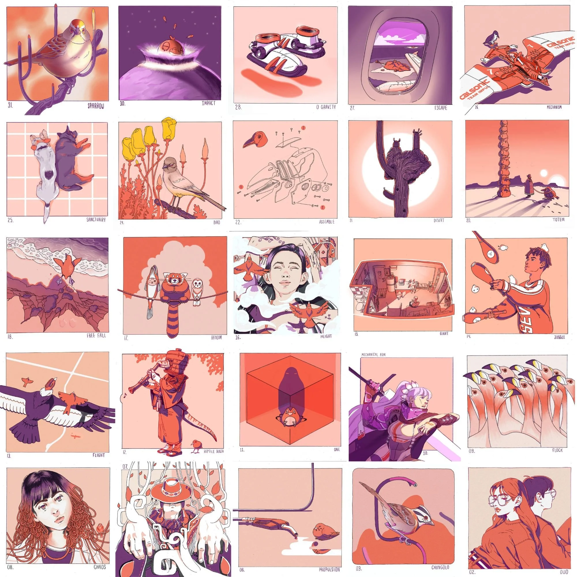 Gorrionetas - Drawtober (Gaston Pacheco Prompt List)