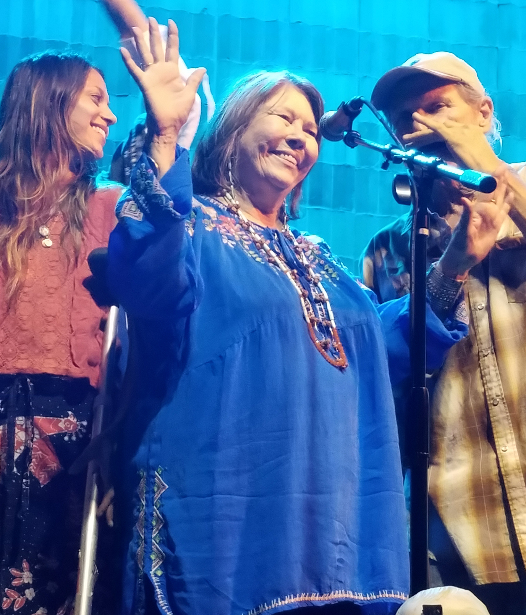 The delightful and hilarious Jo Harvey Allen at the Marfa, Texas concert celebrating her 55th anniversary to Terry Allen.