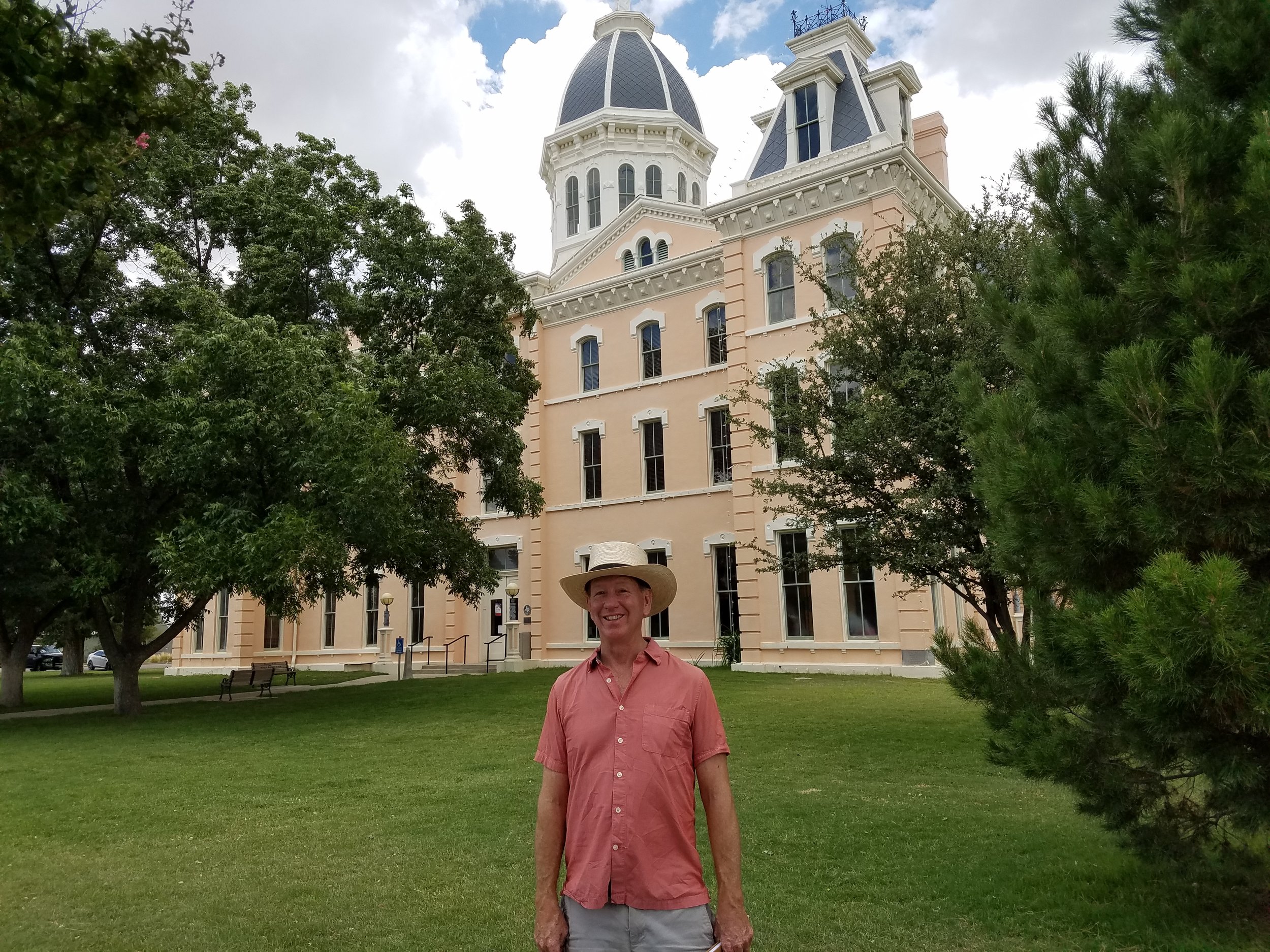 My friend Don Seaver at the Marfa court house
