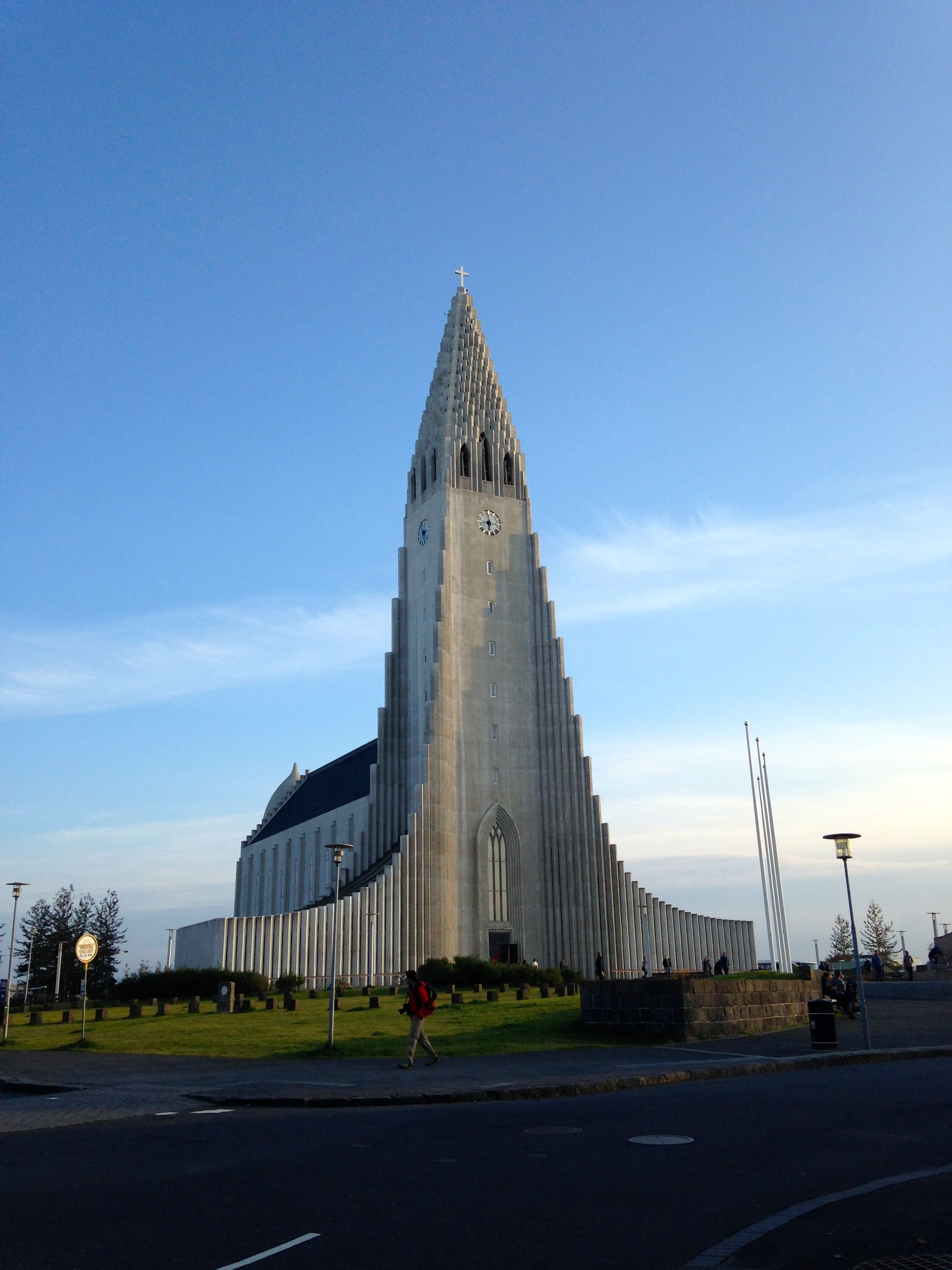Reykjavik, Iceland. Hallgrímskirkja is a Lutheran parish church, is the largest church in Iceland and among the tallest structures in Iceland.