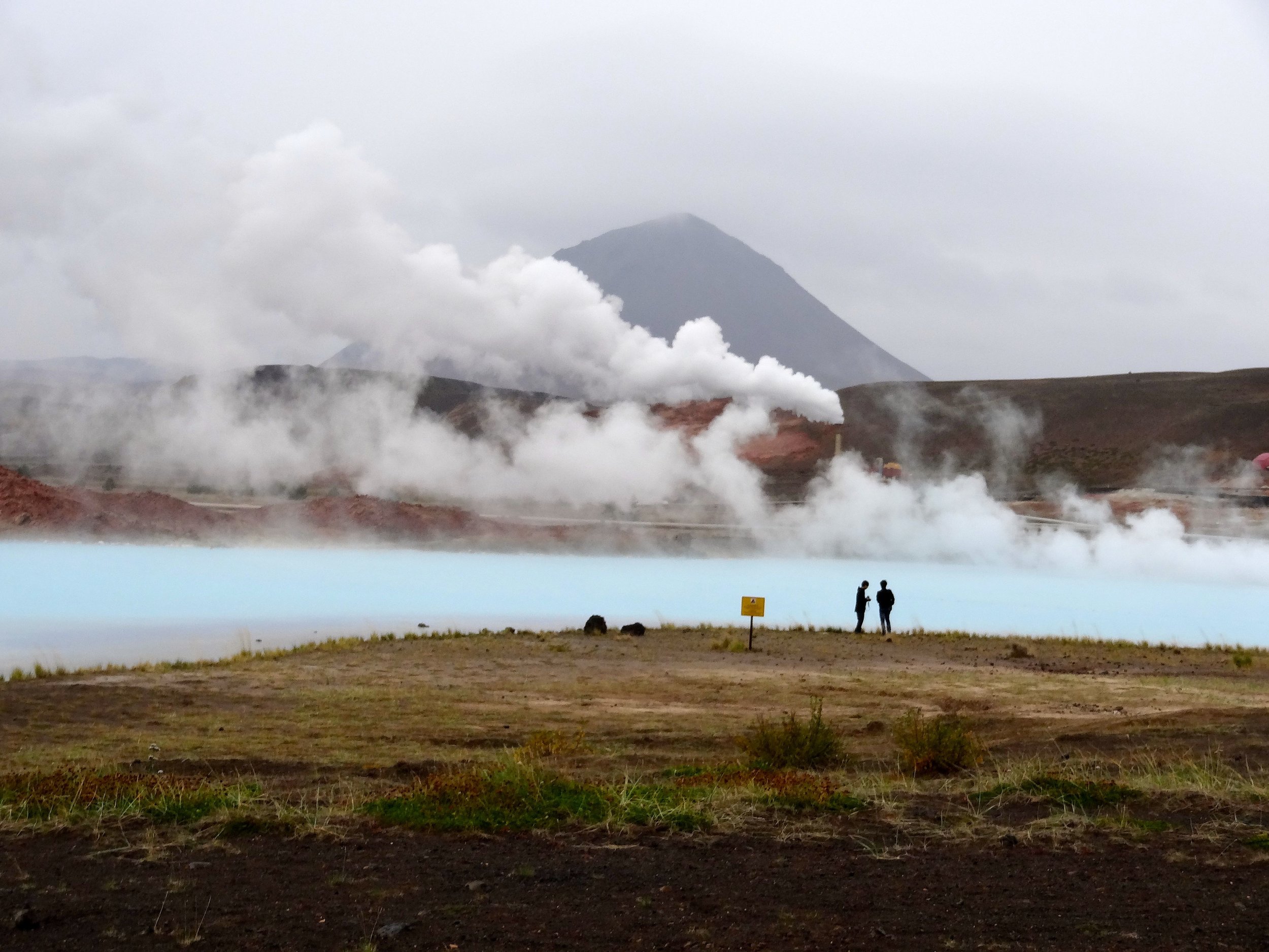 Geothermal steam at Lake Mytvan, Iceland.