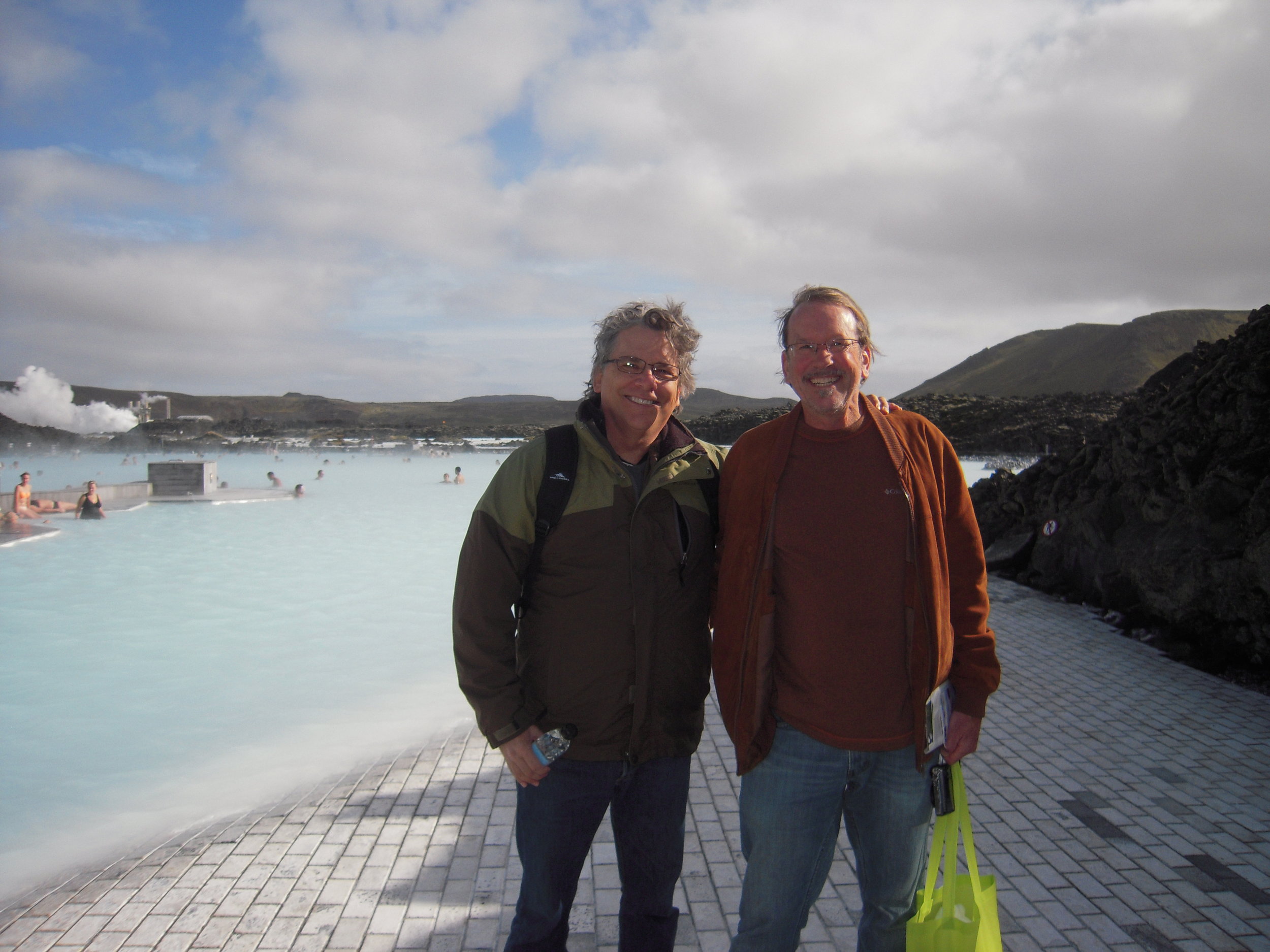 At the Blue Lagoon south of Reykjavik, Iceland. The water is rich in silica and sulfur and other minerals. 