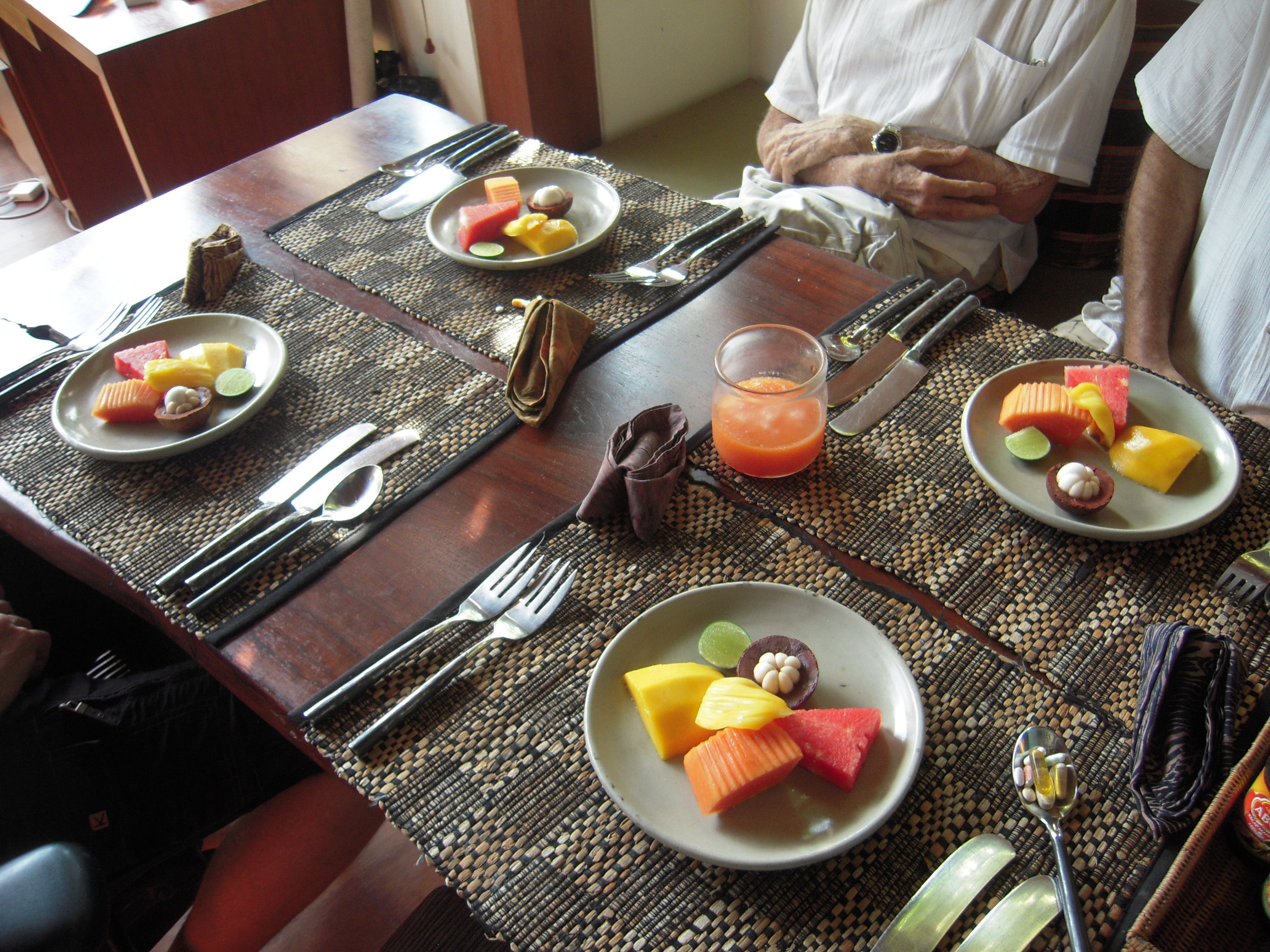 BALI 2014. Tropical fruit breakfast at Joel Singer's house.JPG