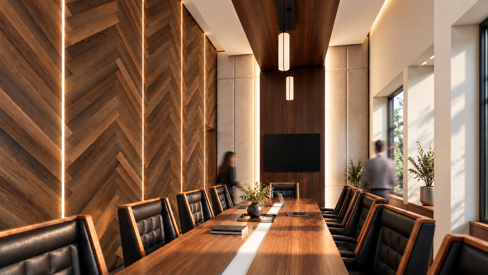 Modern Walnut Boardroom with Warm Lighting.png