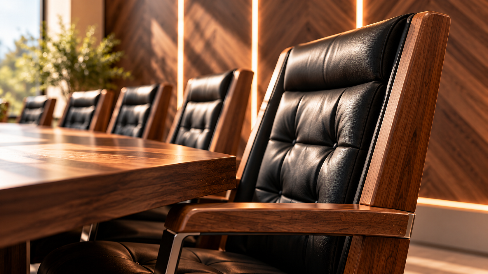 Luxury Boardroom Chair in Warm Light.png