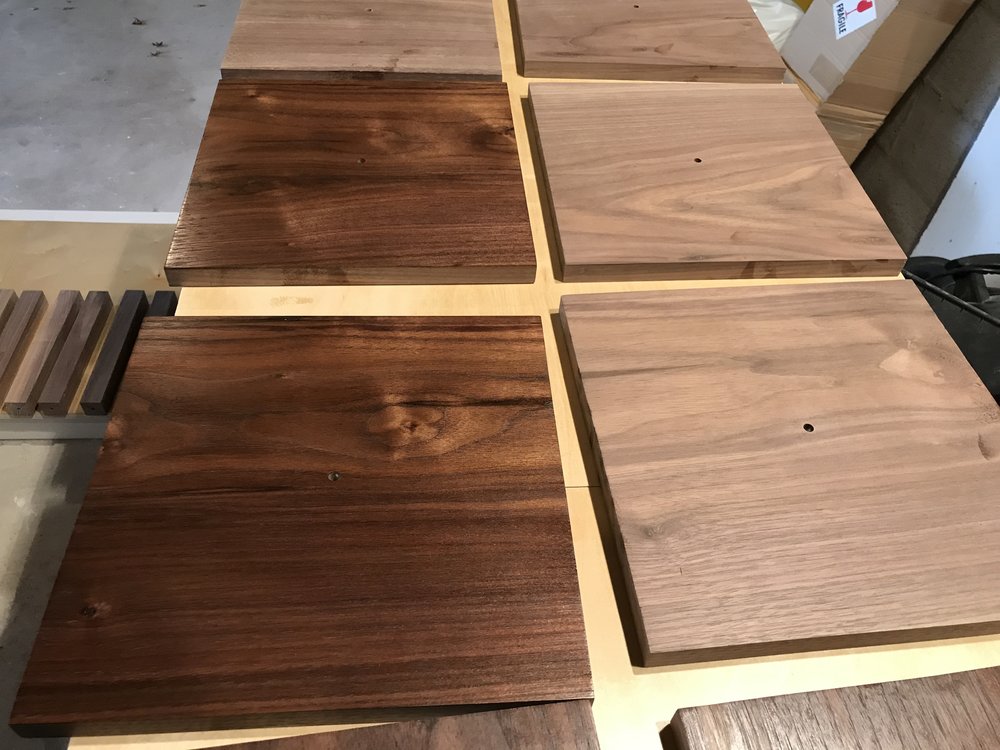 Walnut before and after tung oil