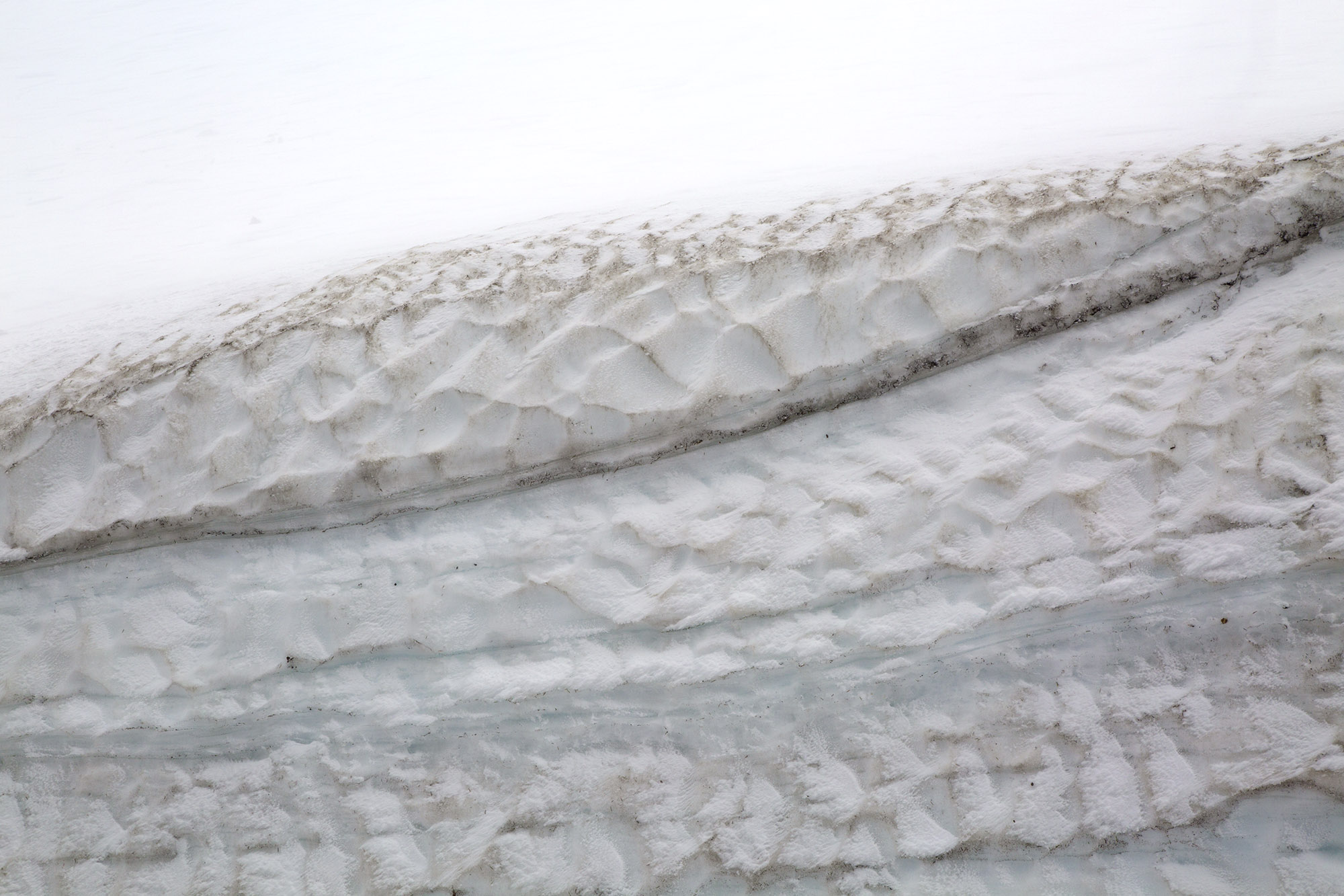 anthropogeology (snowplow strata) , 2018 digital archival print 24 x 36 in. Crater Lake, Oregon