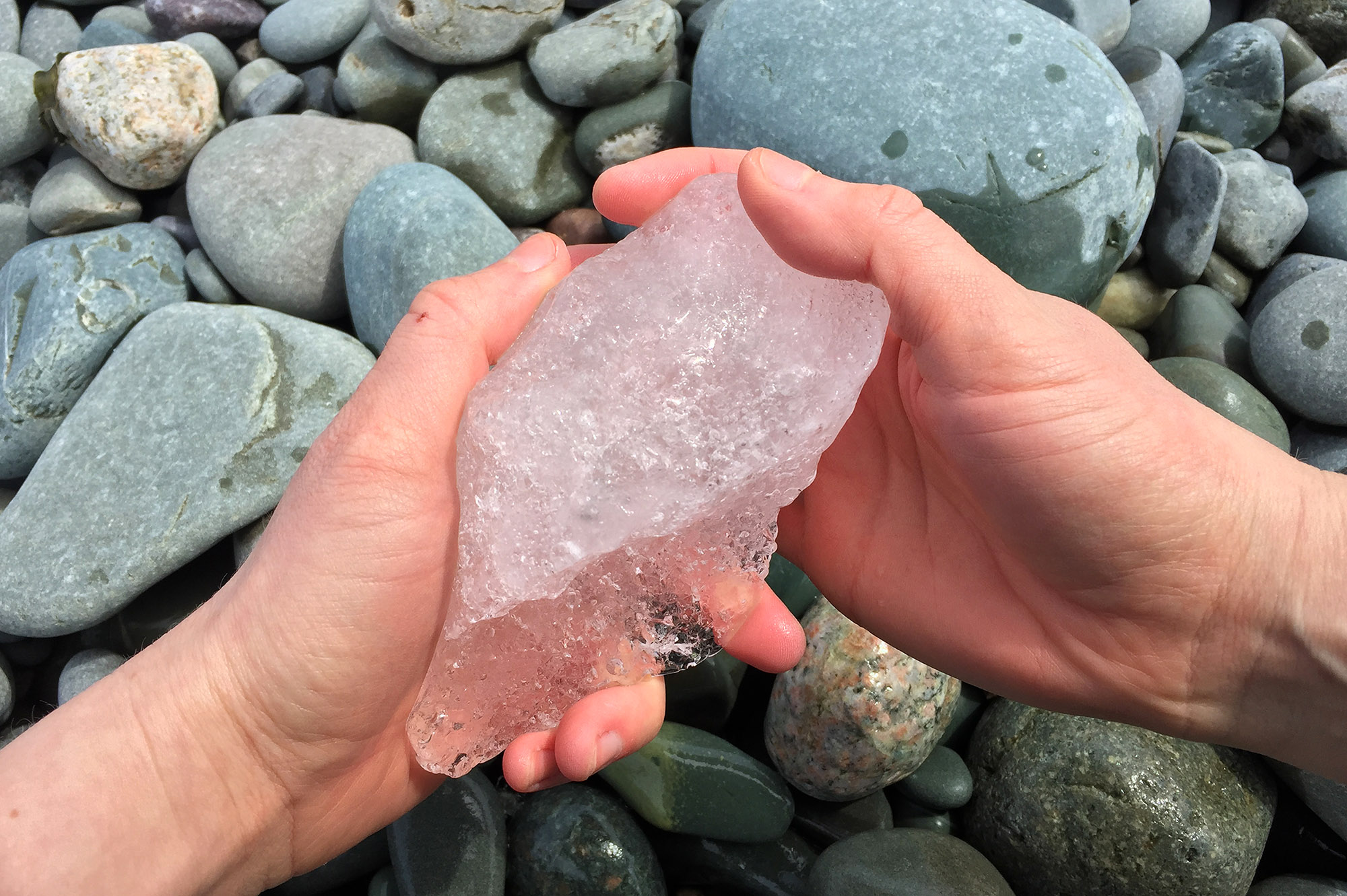 transference , 2017 Atlantic sea ice, body heat; site responsive performance and document East Coast Trail, Newfoundland supported in part by La Soupée , Diagonale , Montréal QC