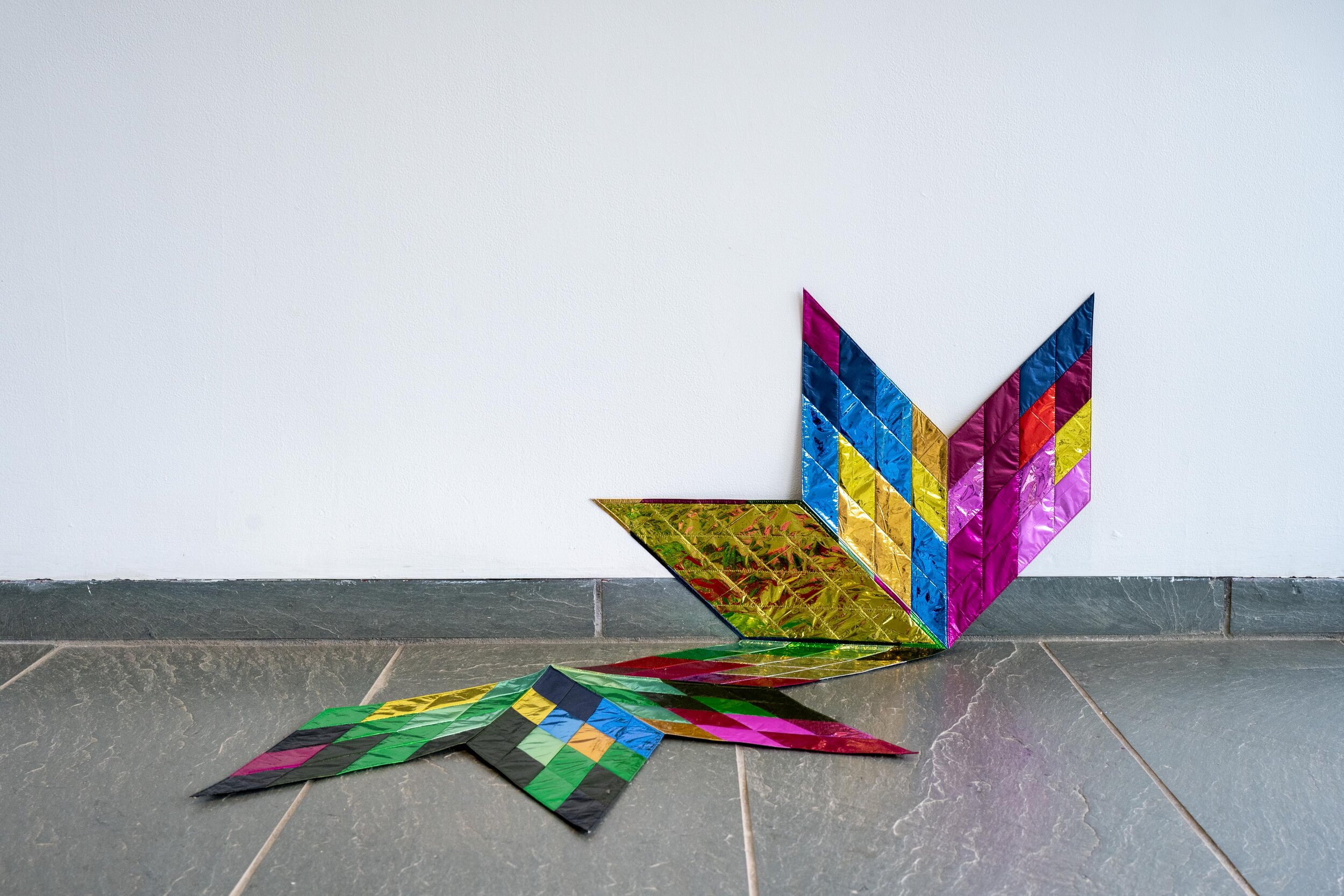 beartooth star iv , 2021 quilted mylar 17 x 38.5 x 24 in. image credit: Margaret Fox