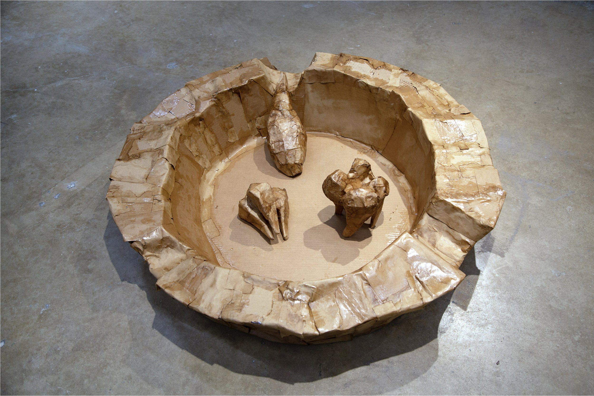 Capri Woss Observation, 2021 Southern Methodist University On Seeing / Create a collage of one object drawn from memory, and one object drawn from observation. Render this collaged image in cardboard. Capri utilized her drawings of an ashtray